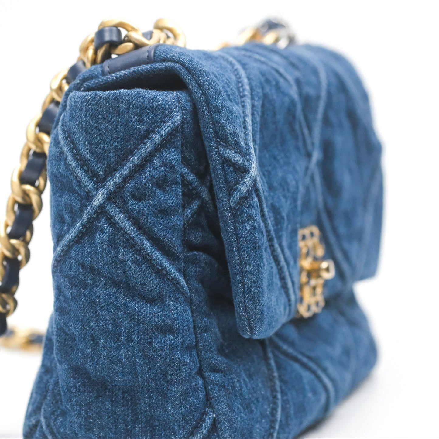 Chanel 19 Small Denim Mixed Hardware