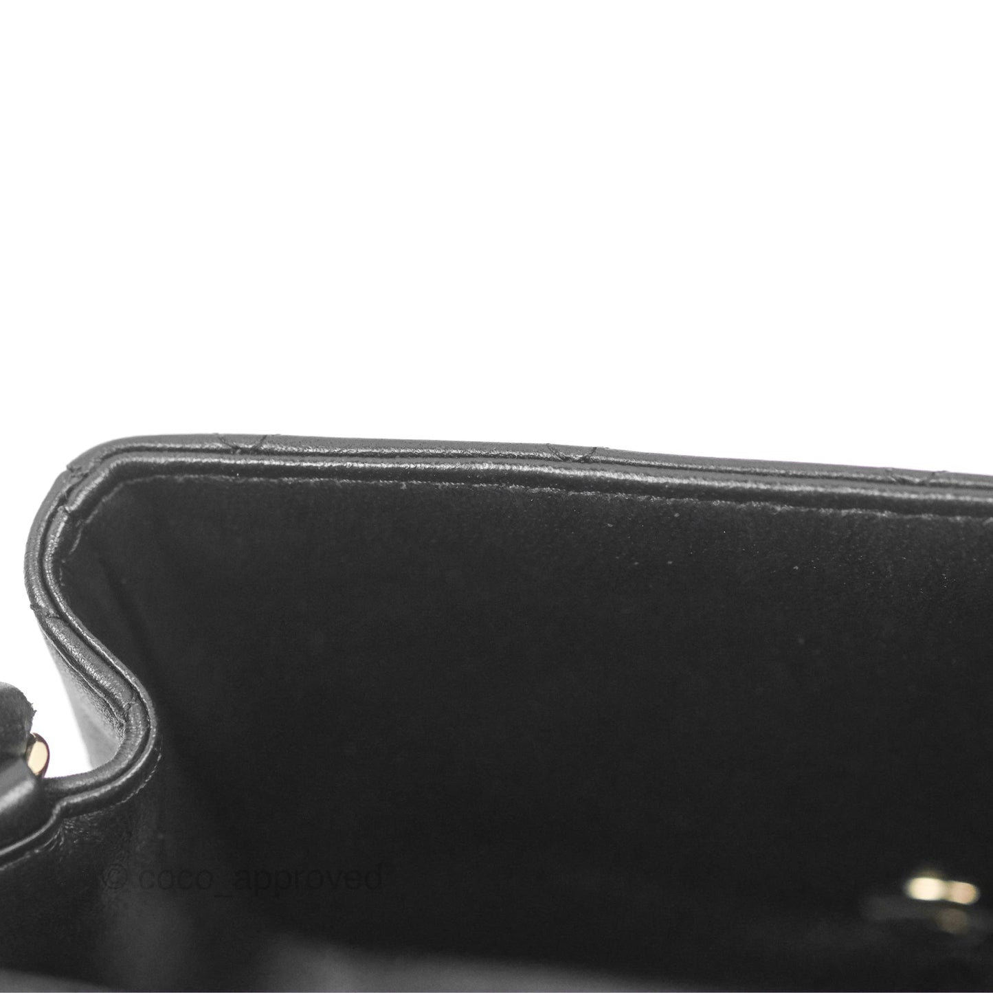 Chanel Mini Square Quilted Black Lambskin Gold Hardware