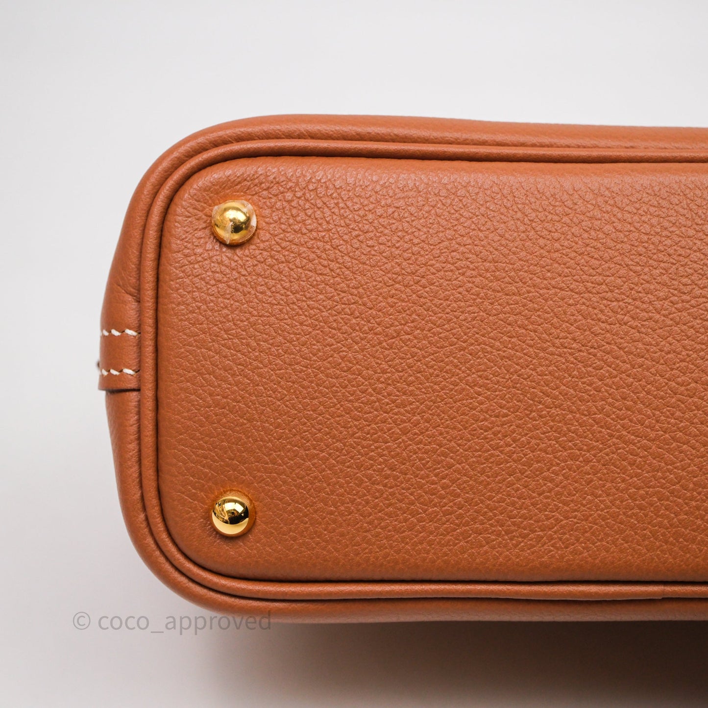 Hermès Bolide Mini 1923 Gold Evercolor Gold Hardware