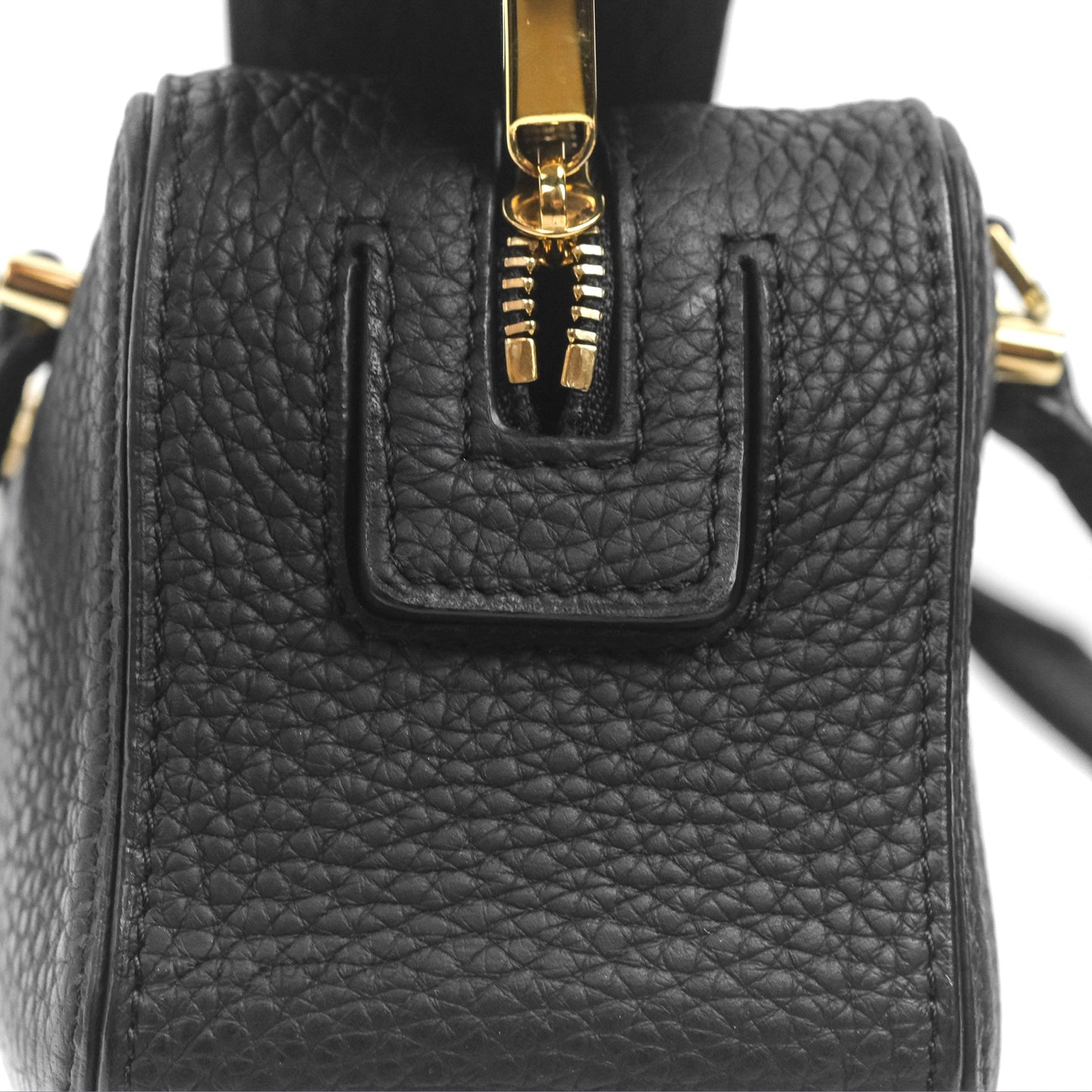 Delvaux Cool Box Nano Taurillon Soft Grained Calfskin Black Gold Hardware