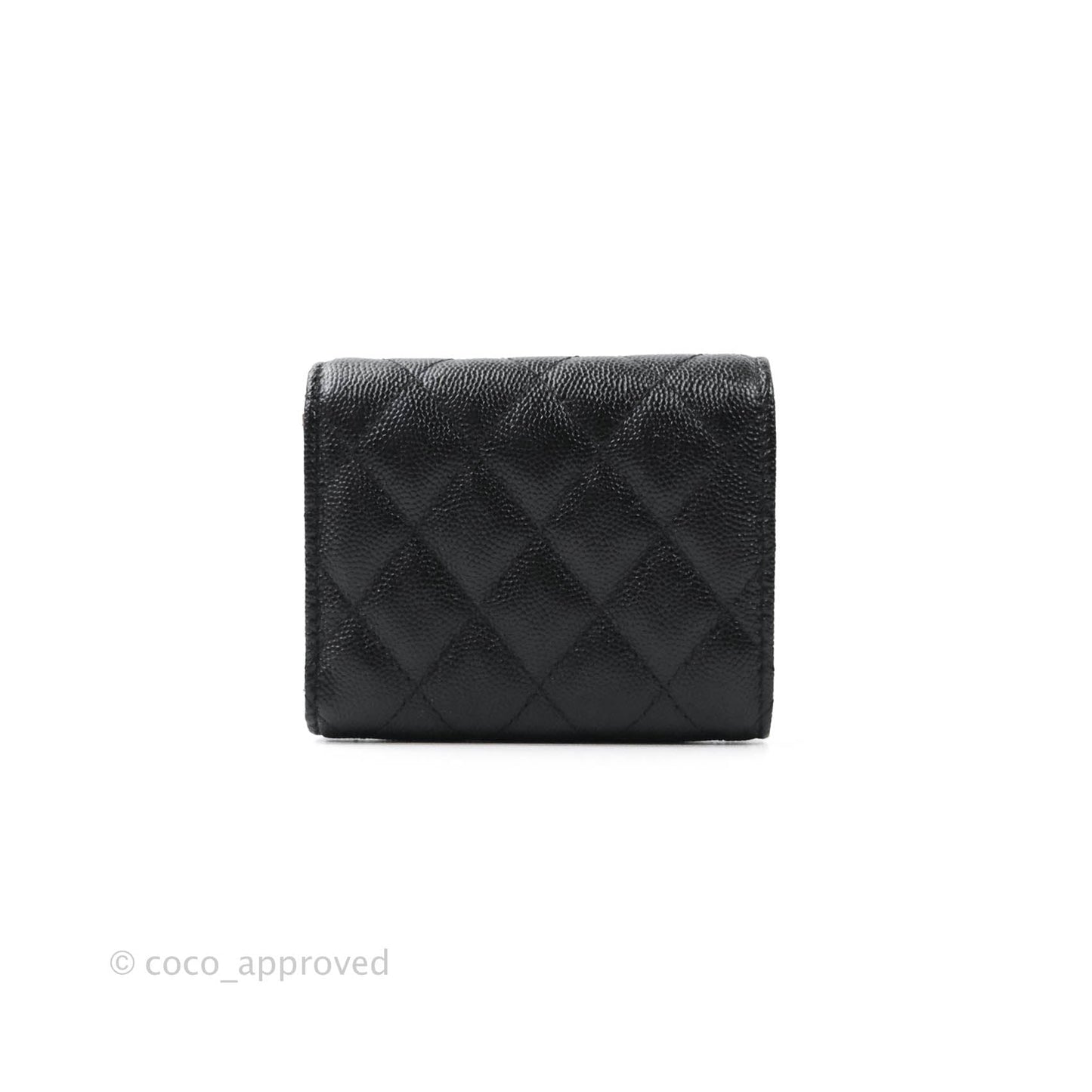 Chanel Classic Flap Small Wallet Black Caviar Gold Hardware⁣