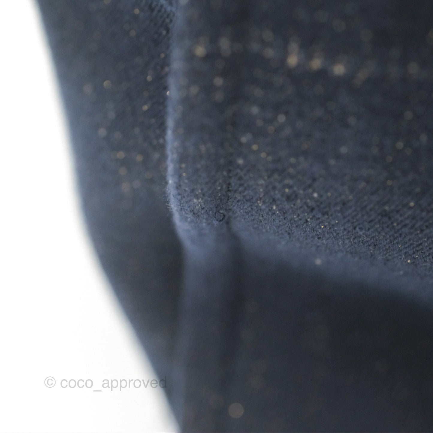 Chanel Large Deauville Navy Glitter Canvas Gold Hardware