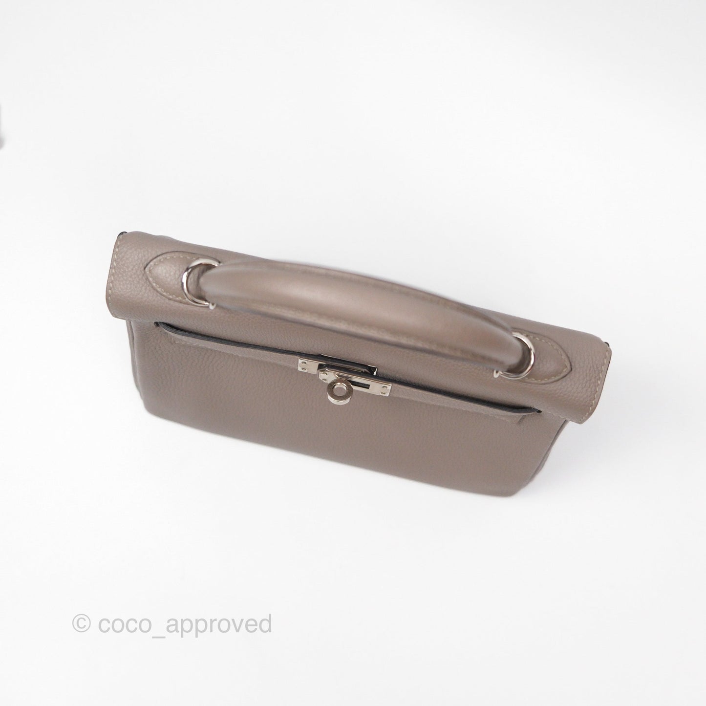 Hermès Retourne Kelly 25 Gris Asphalte M8 Togo Palladium Hardware