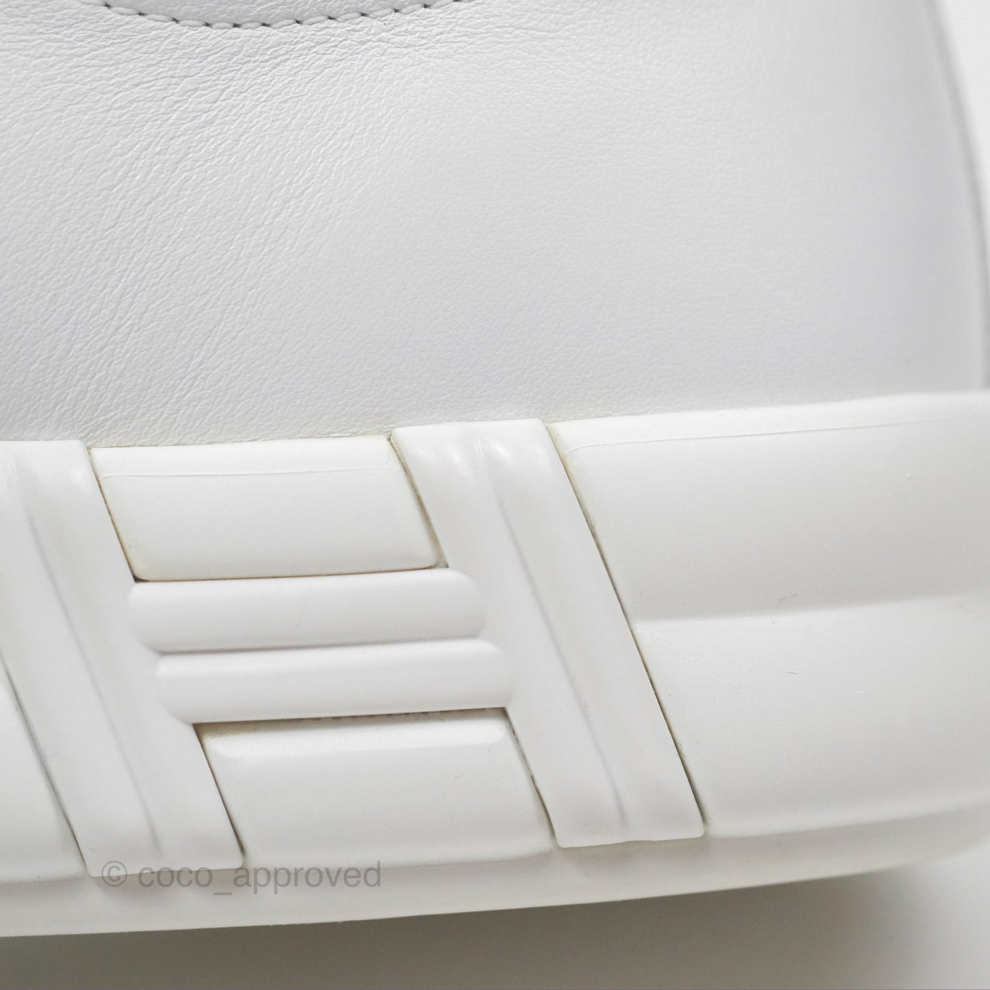 Hermès Happy Sneaker in White Calfskin Size 36.5