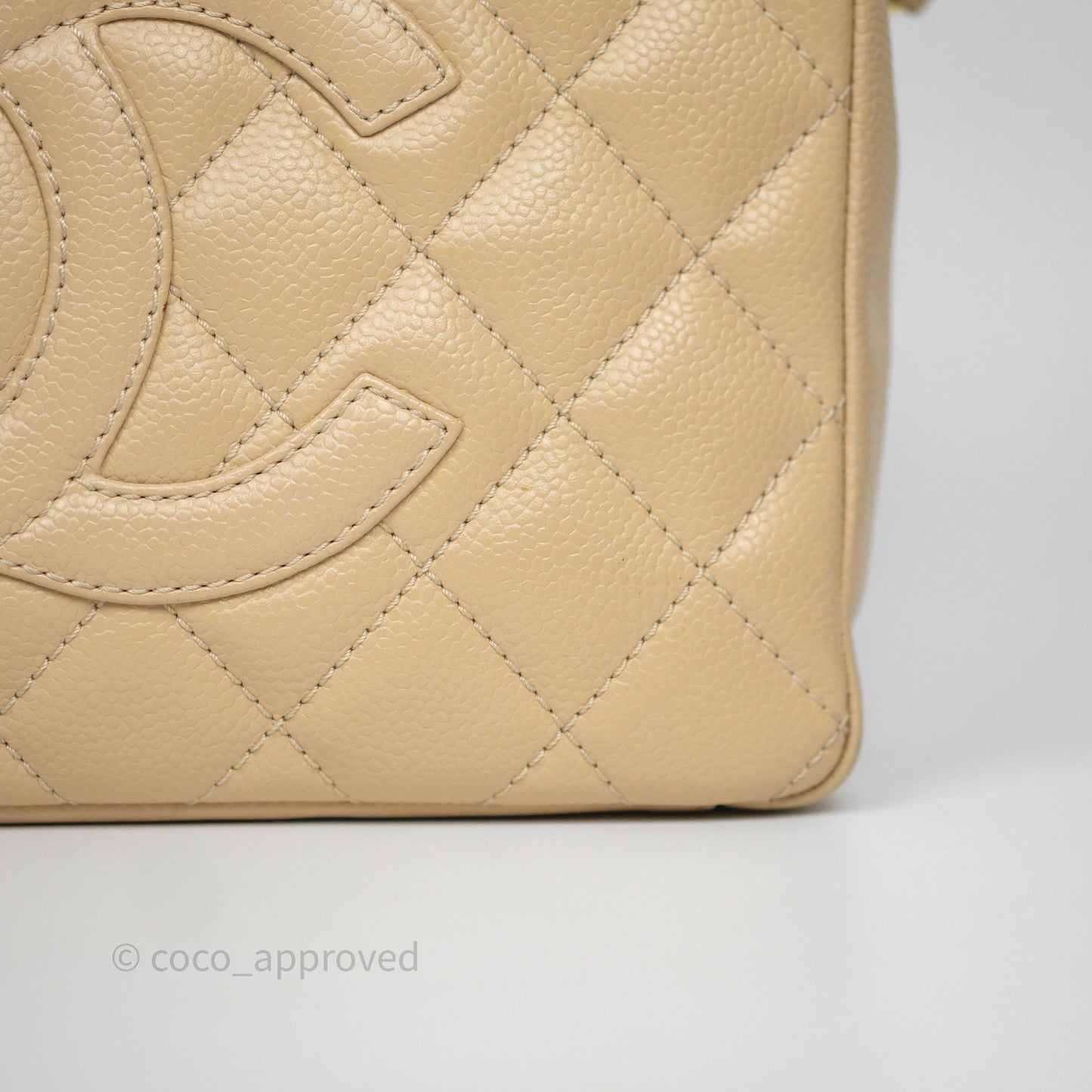 Chanel PST Tote Beige Caviar Gold Hardware