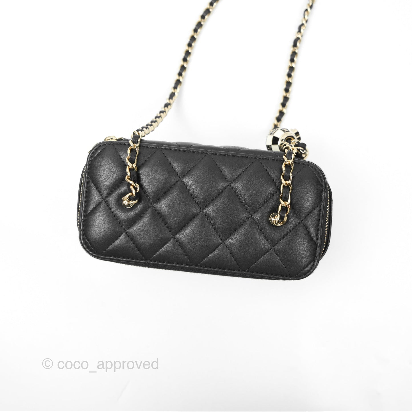 Chanel Ball Crush Vanity with Chain Black Lambskin Gold Hardware