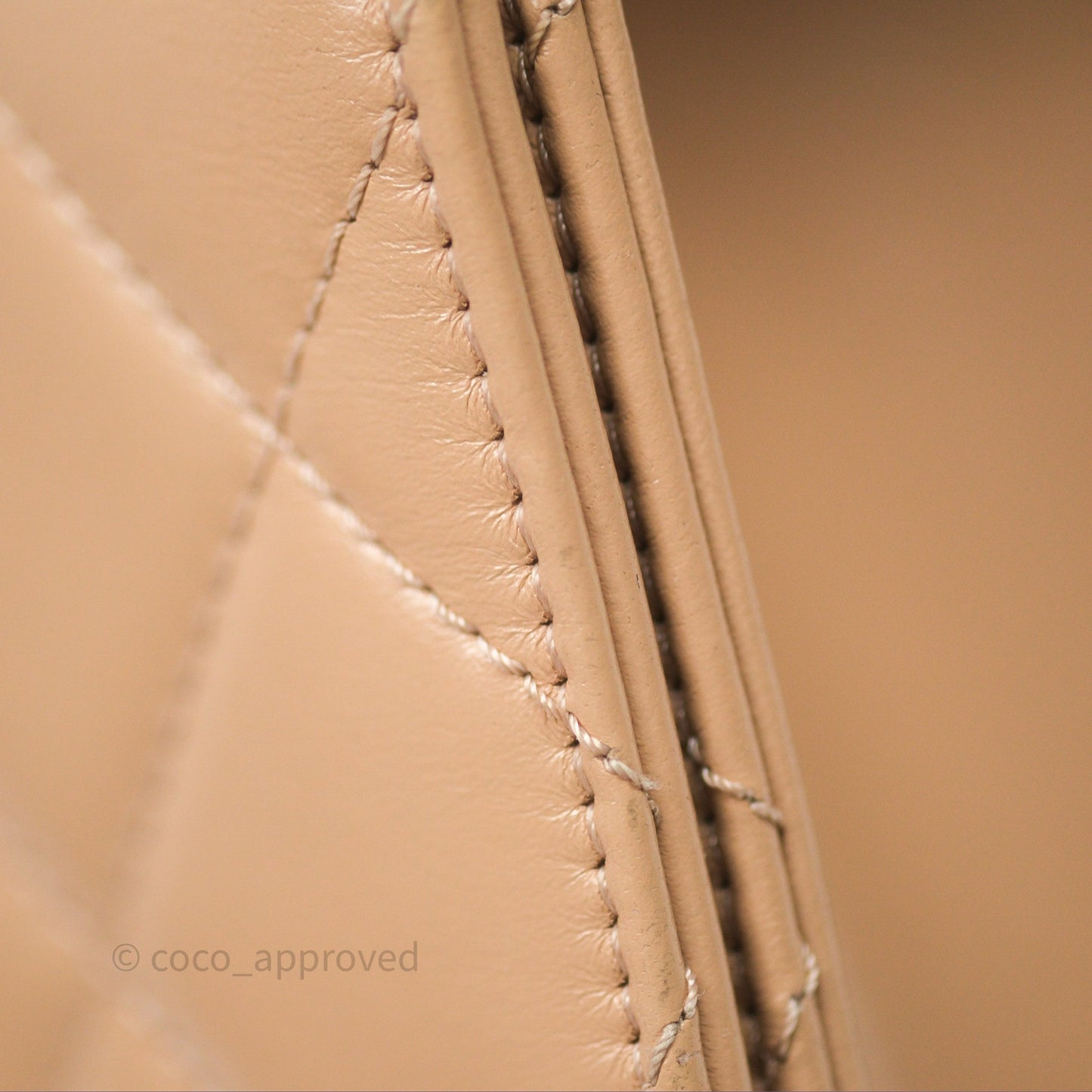 Chanel Quilted Mini Perfect Fit Adjustable Beige Calfskin Gold Hardware