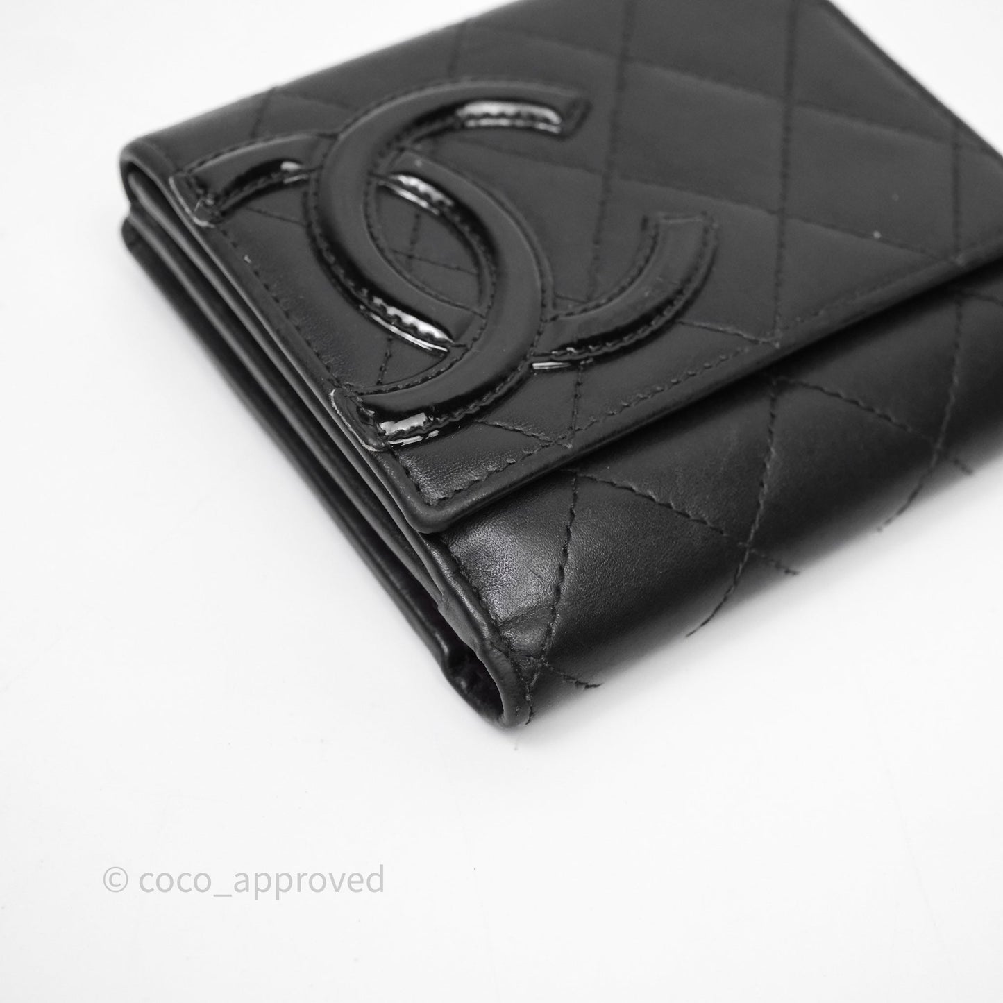 Chanel Quilted Cambon Short Wallet Black