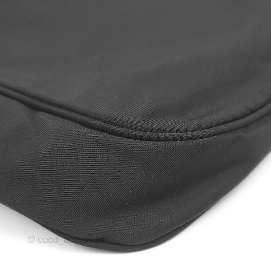 Prada Vintage Small Tessuto Hobo Bag Black Nylon