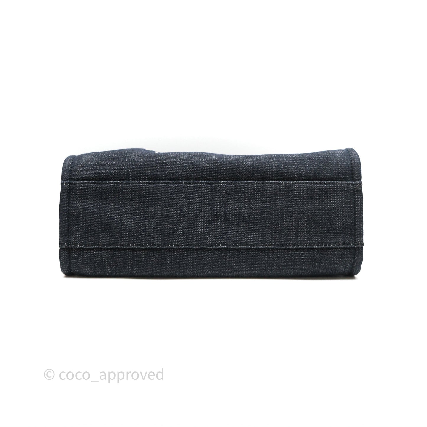 Chanel Medium Deauville Navy Canvas Silver Hardware