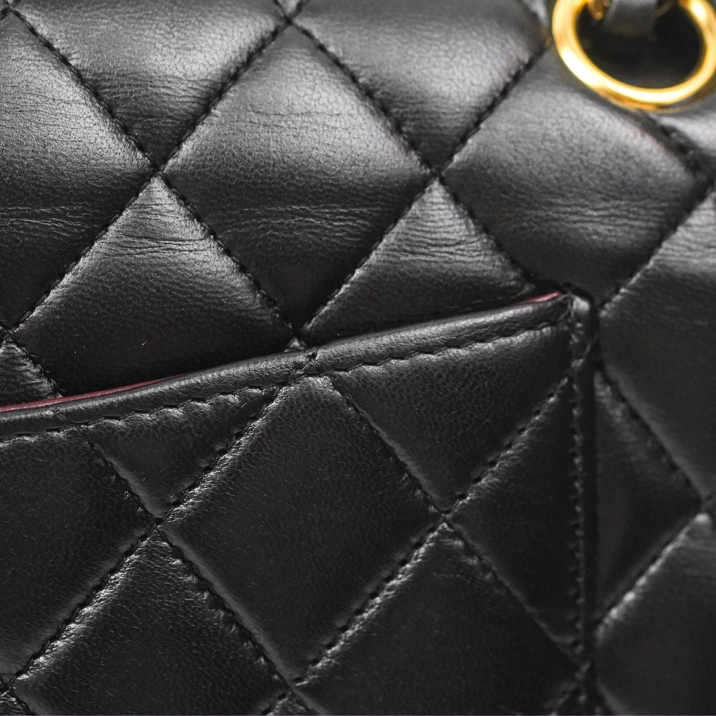 Chanel Classic M/L Medium Flap Quilted Black Lambskin 24K Gold Hardware