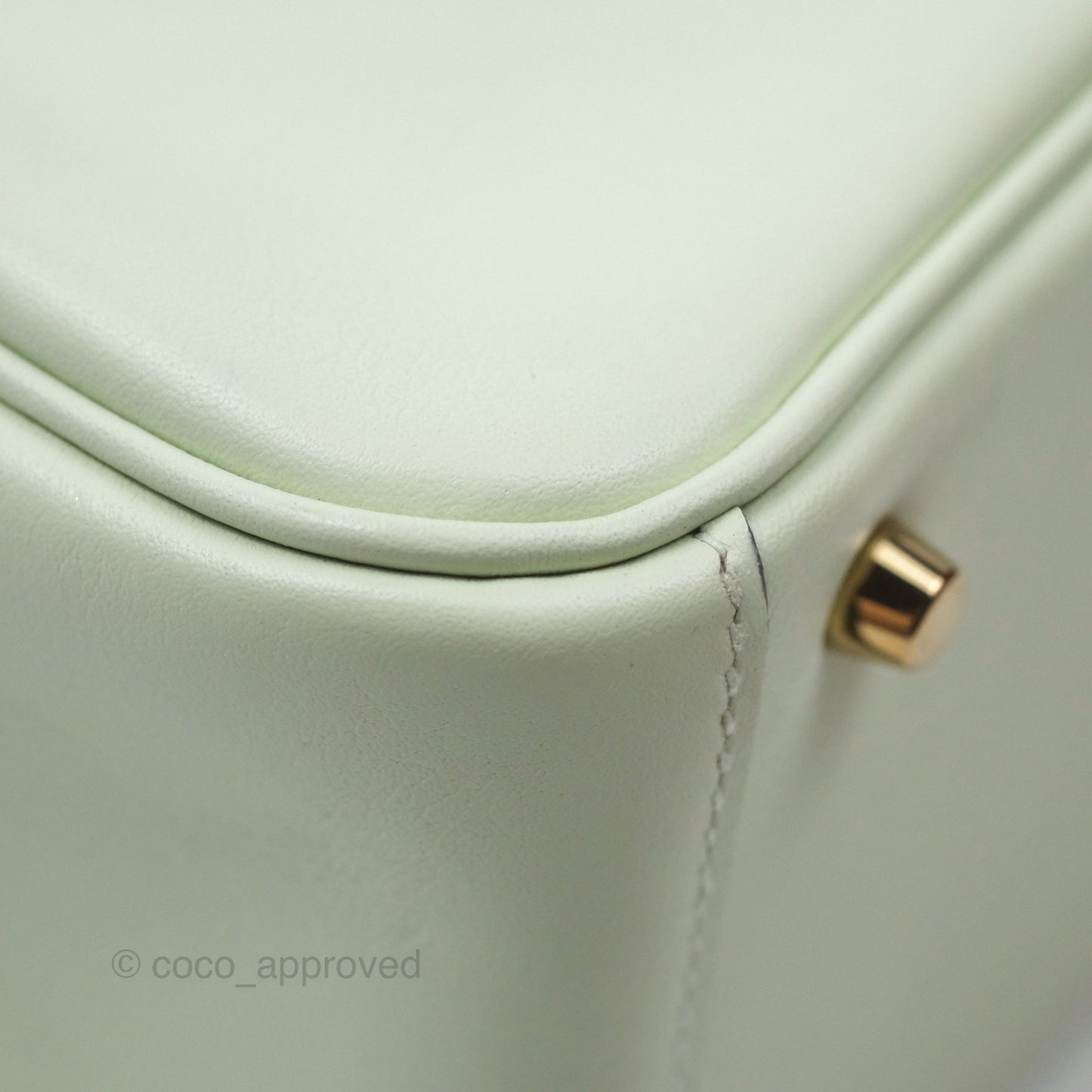Hermès Mini Lindy Touch Vert Fizz 0S Swift Alligator Handle Gold Hardware