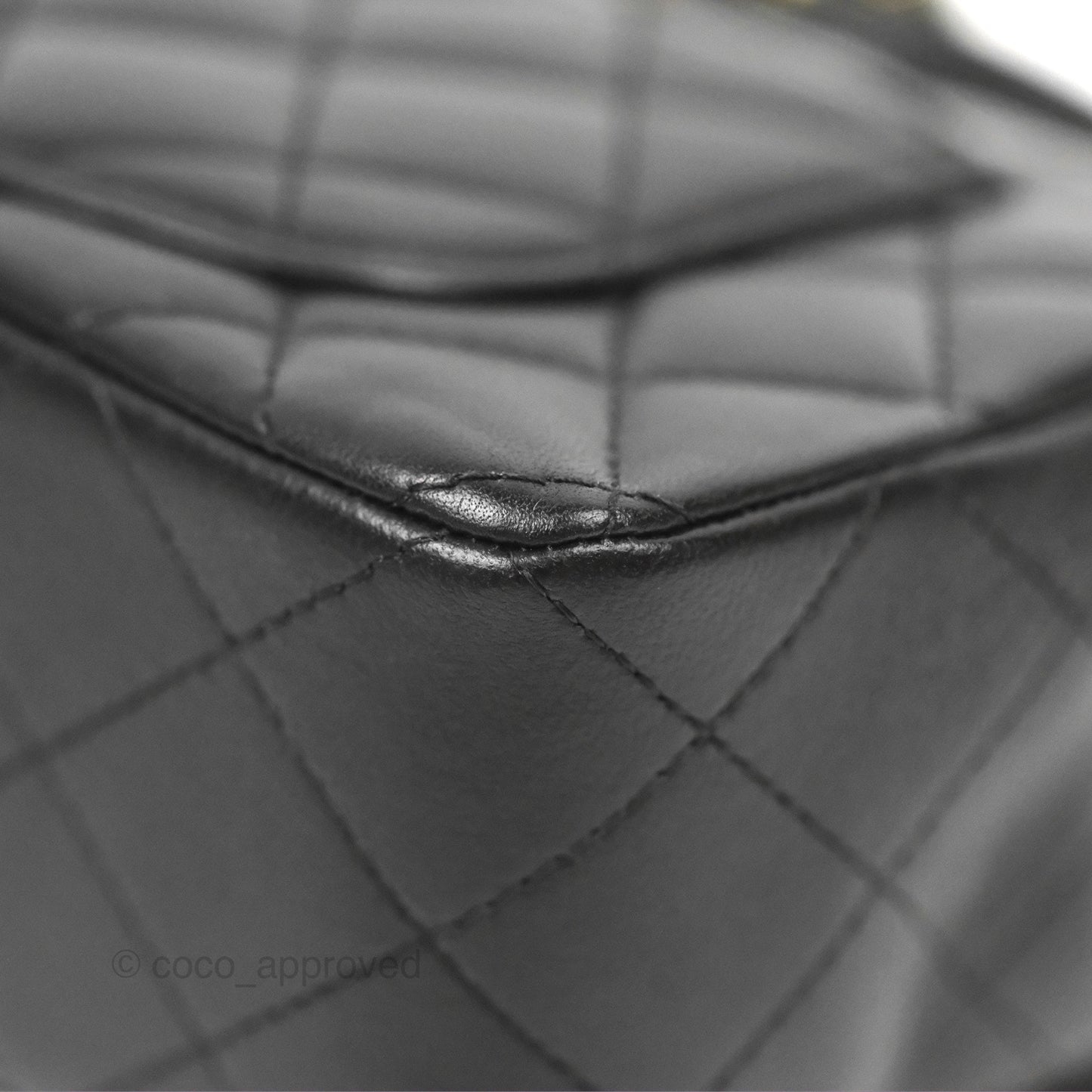 Chanel Top Handle Mini Rectangular Flap Bag Black Lambskin Gold Hardware