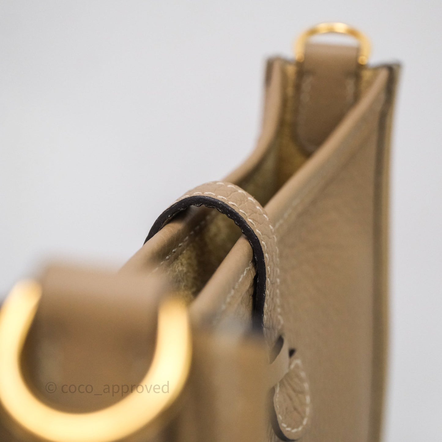 Hermès Mini Evelyne 16 Trench S2 Clemence Gold Hardware