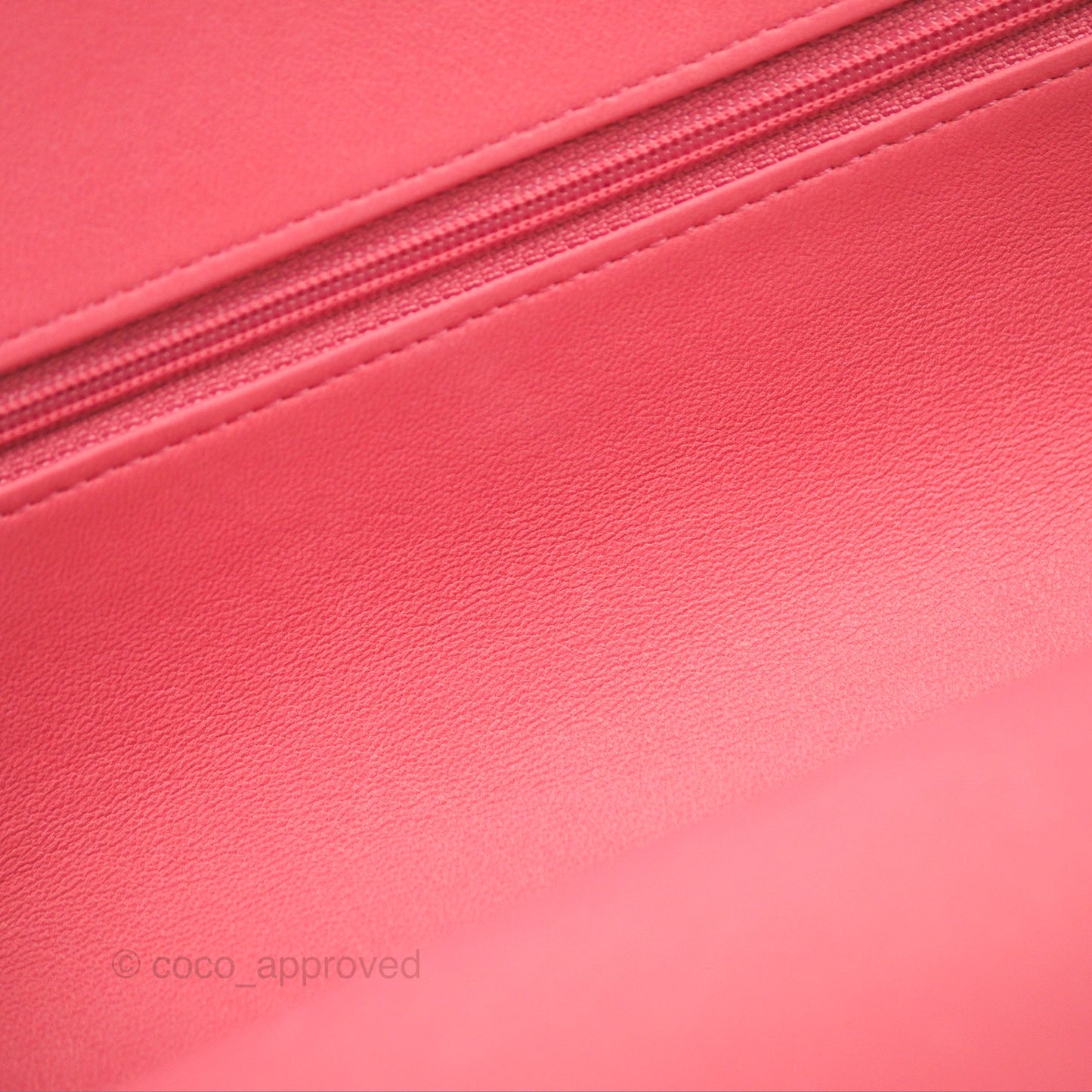 Chanel Classic M/L Medium Flap Quilted Pink Lambskin Silver Hardware