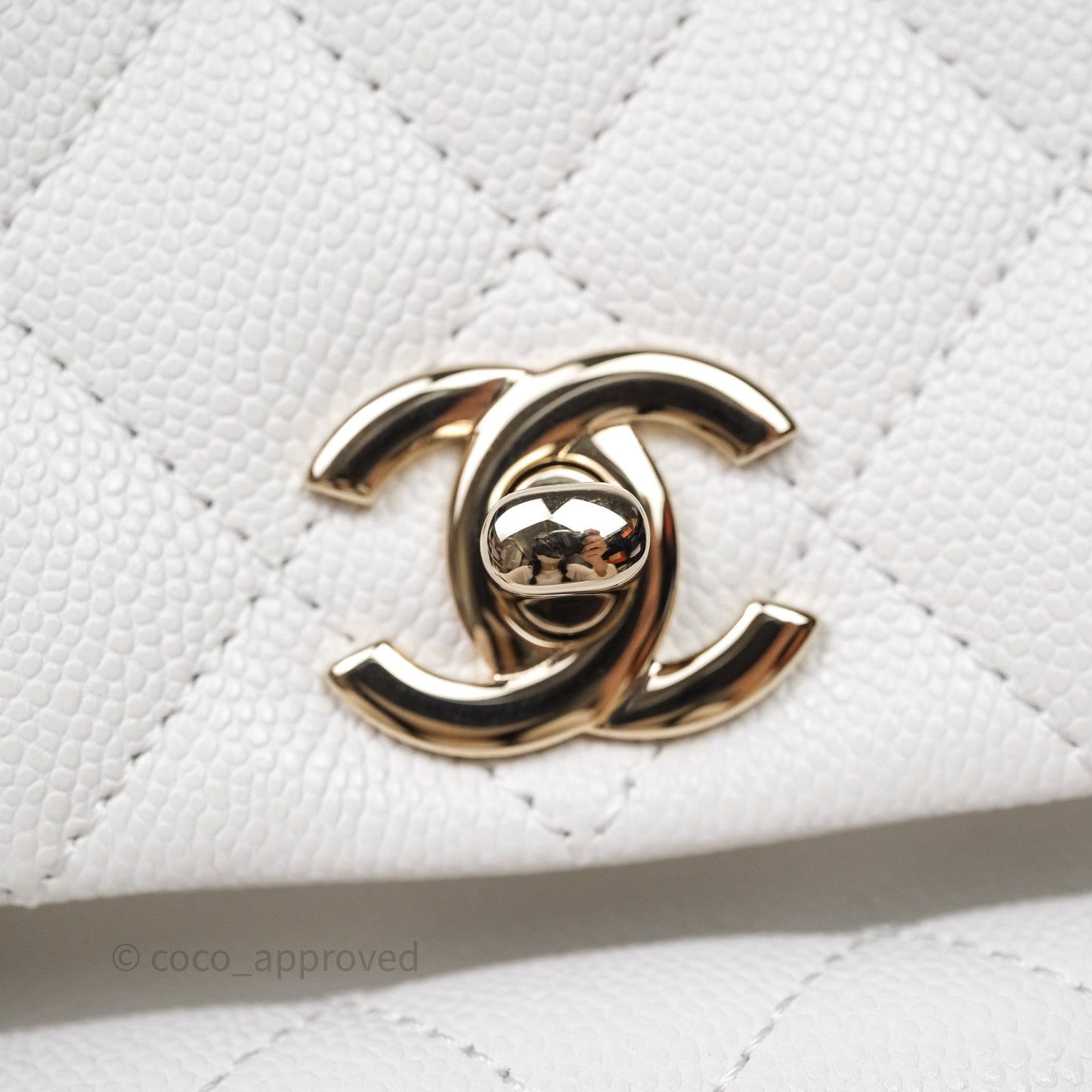 Chanel Small Duma Backpack Caviar White Gold Hardware
