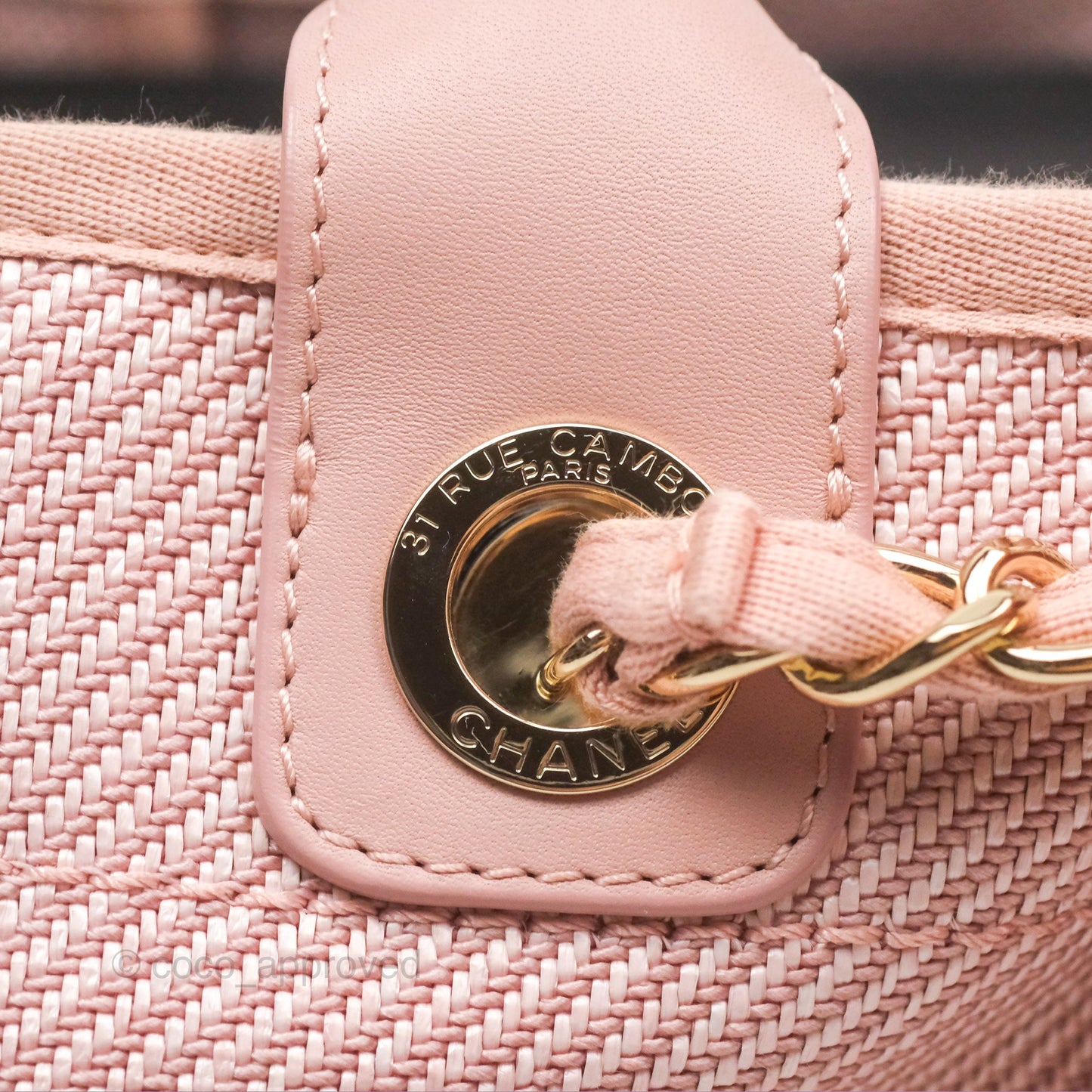 Chanel Large Deauville Pink Canvas 20A