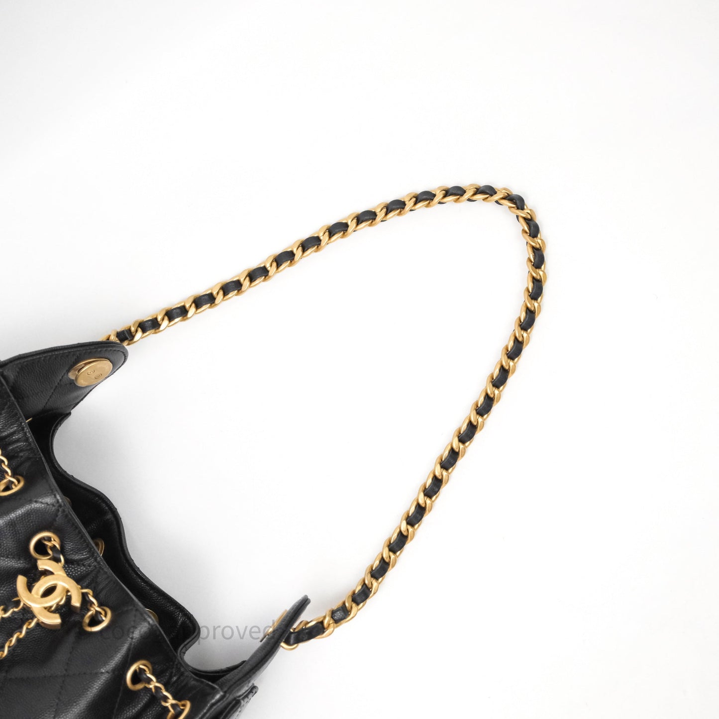 Chanel 25 Mini Black Caviar Aged Gold Hardware