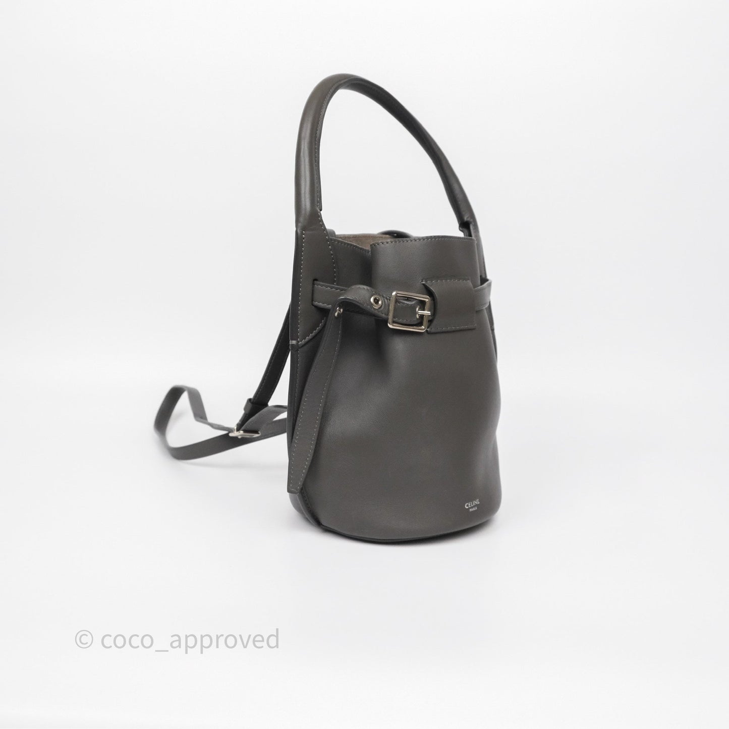 Celine Big Bag Nano Bucket Grey Smooth Calfskin