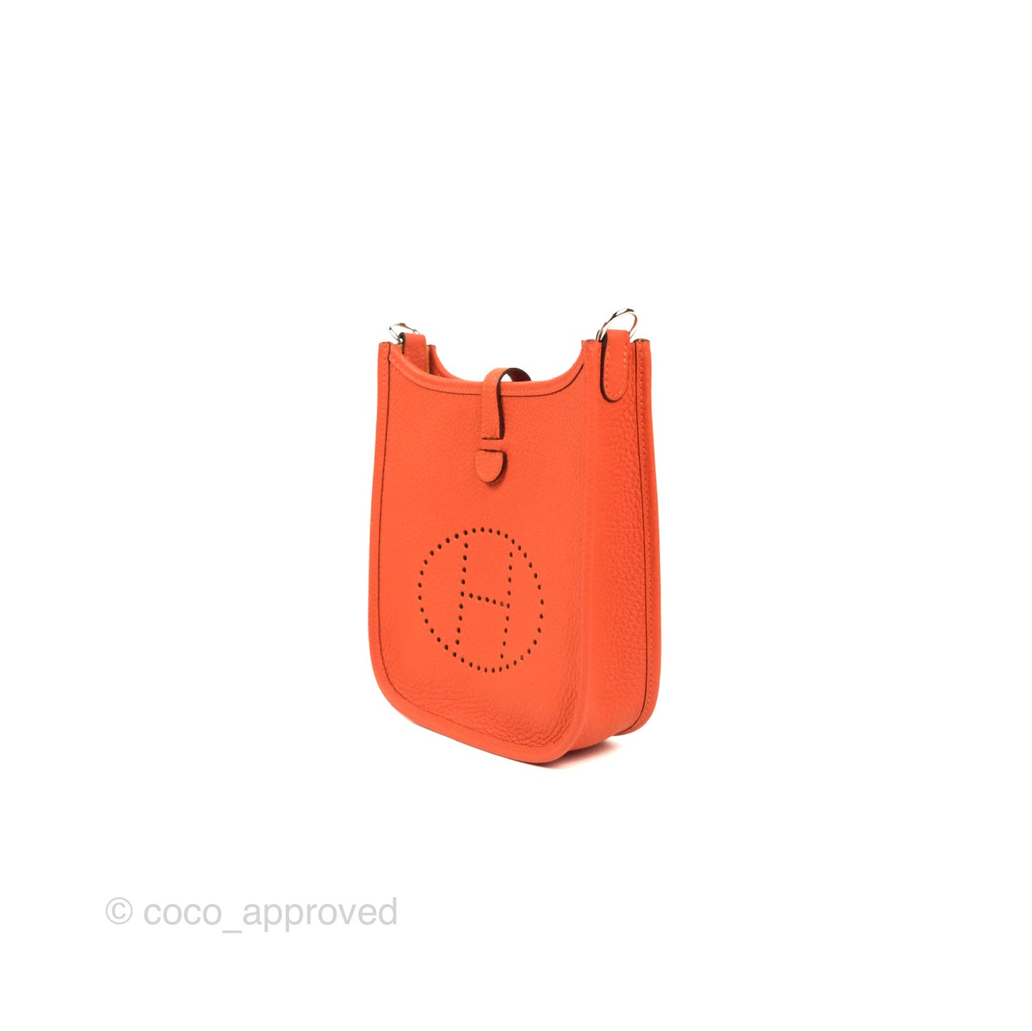 Hermès Mini Evelyne 16 Feu Clemence Palladium Hardware