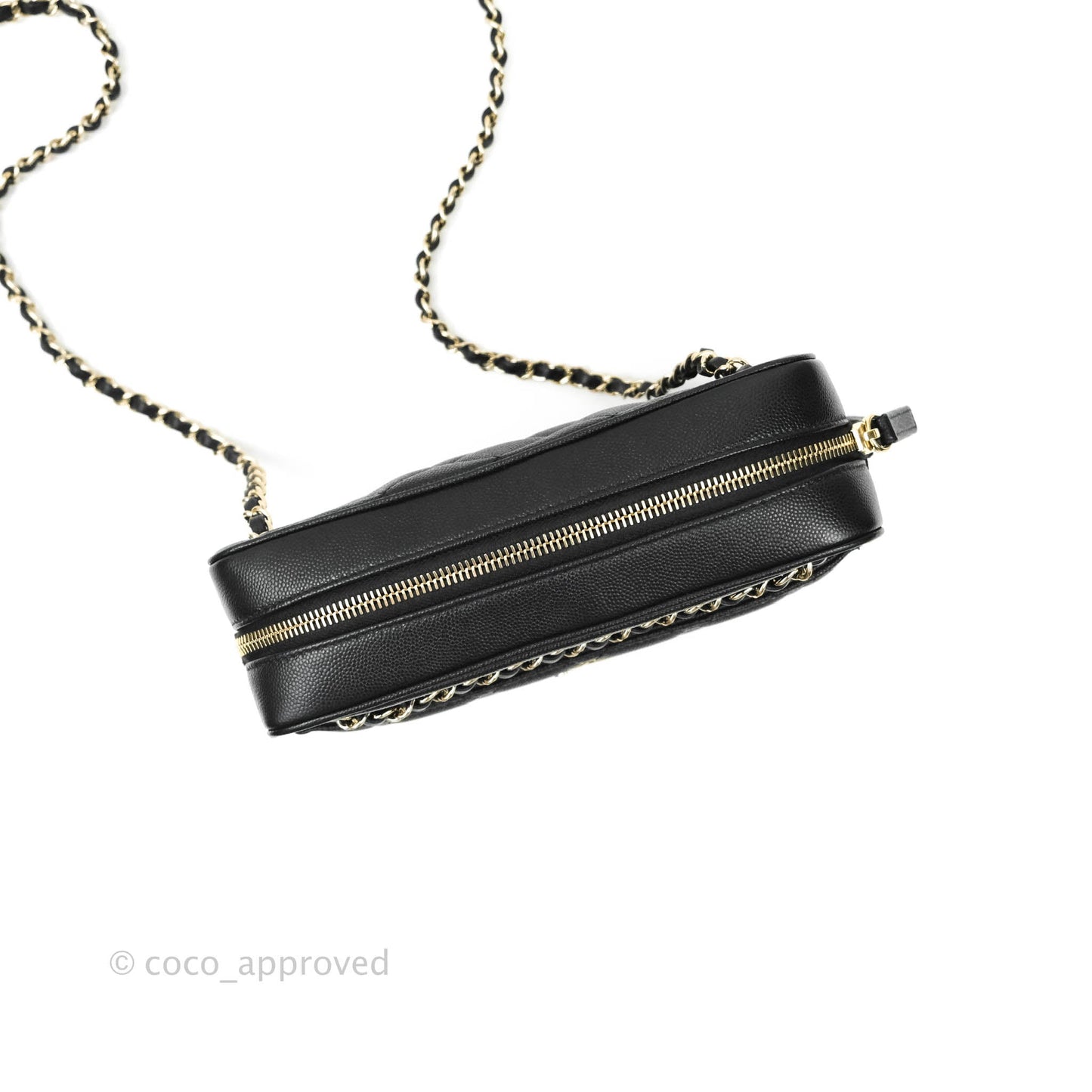 Chanel Camera Bag With Detachable Pouch Black Caviar Gold Hardware