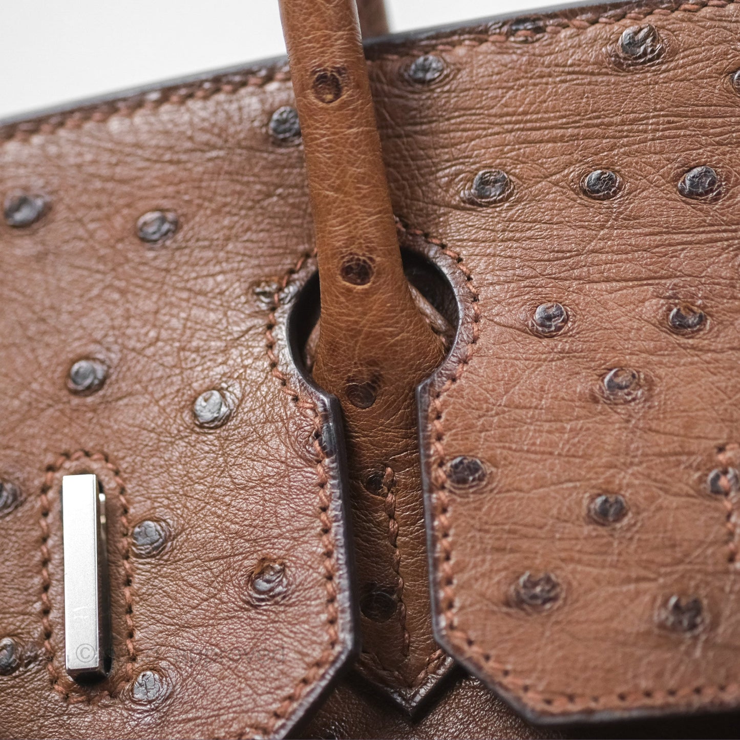 Hermès Birkin Retourne 30 Dark Brown Ostrich Palladium Hardware