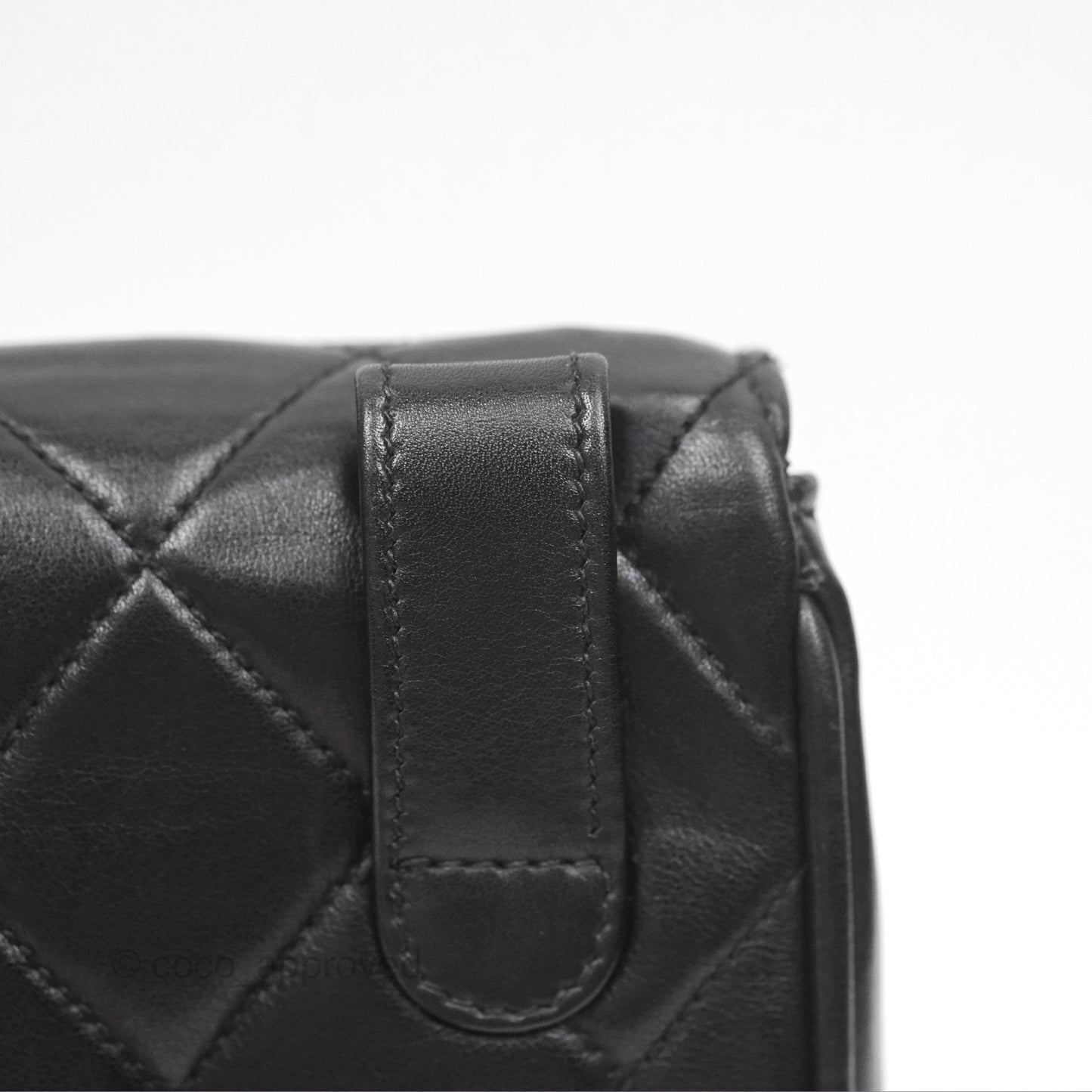 Chanel Vintage Belt Bag Quilted Black Lambskin 24K Gold Hardware