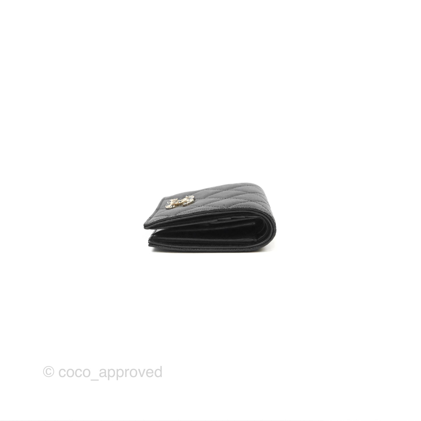 Chanel Small Wallet Black Caviar 23K