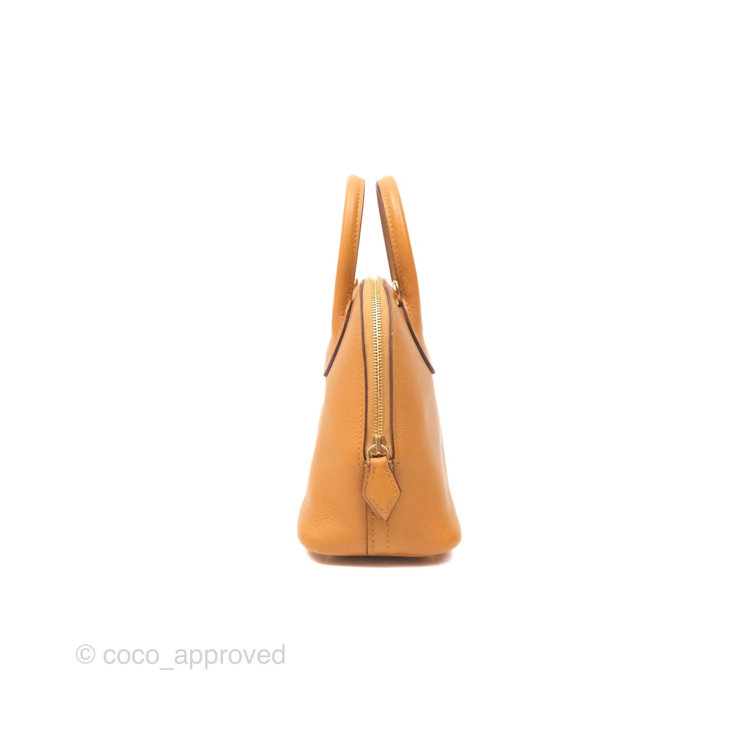 Hermès Bolide Mini 1923 Evercolor Caramel 28/ Mauve Pale 09 Gold Hardware