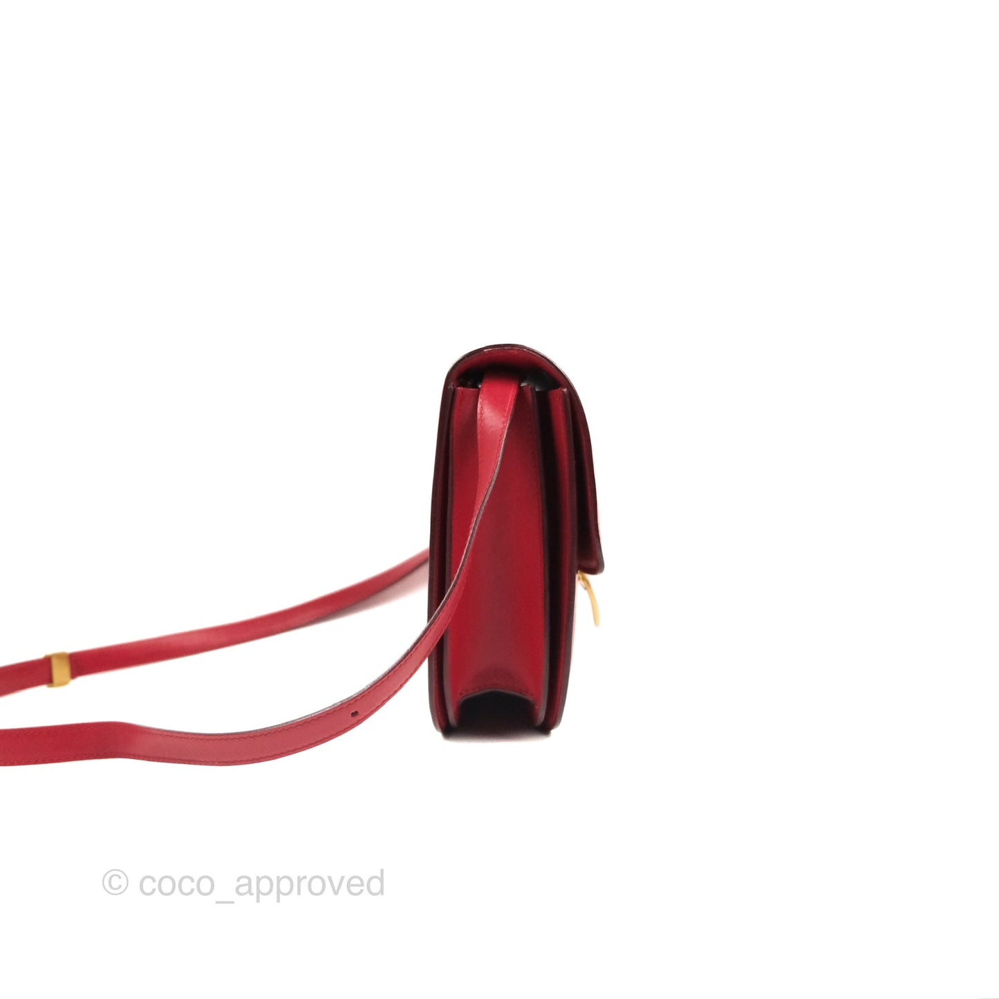 Celine Medium Classic Box Flap Red Calfskin