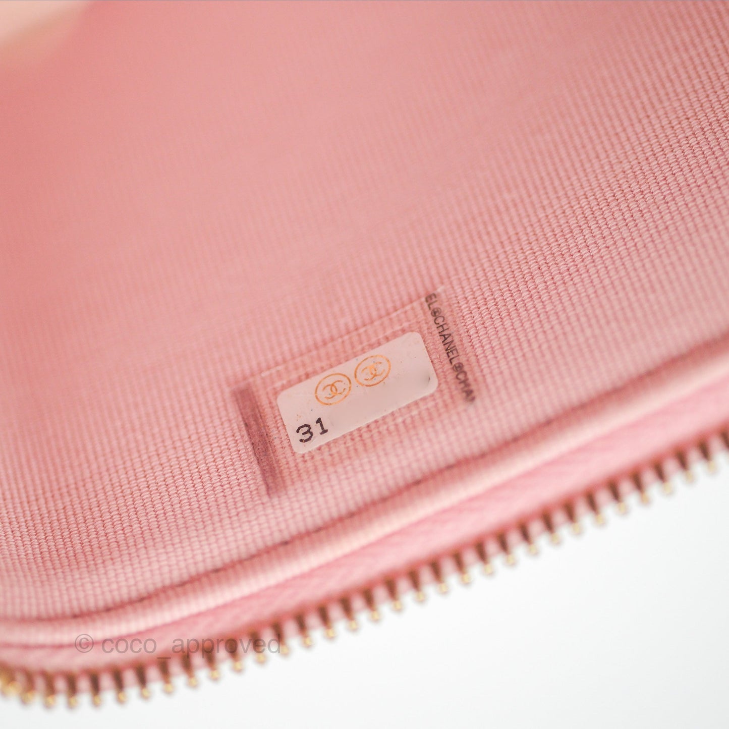 Chanel Classic Vanity With Chain Pink Caviar Gold Hardware