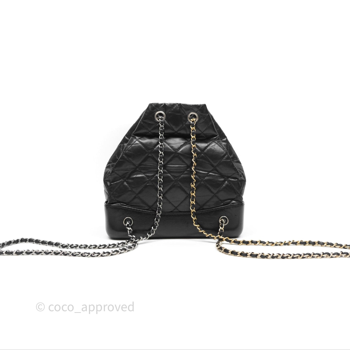 Chanel Small Gabrielle Backpack Black Aged Calfskin