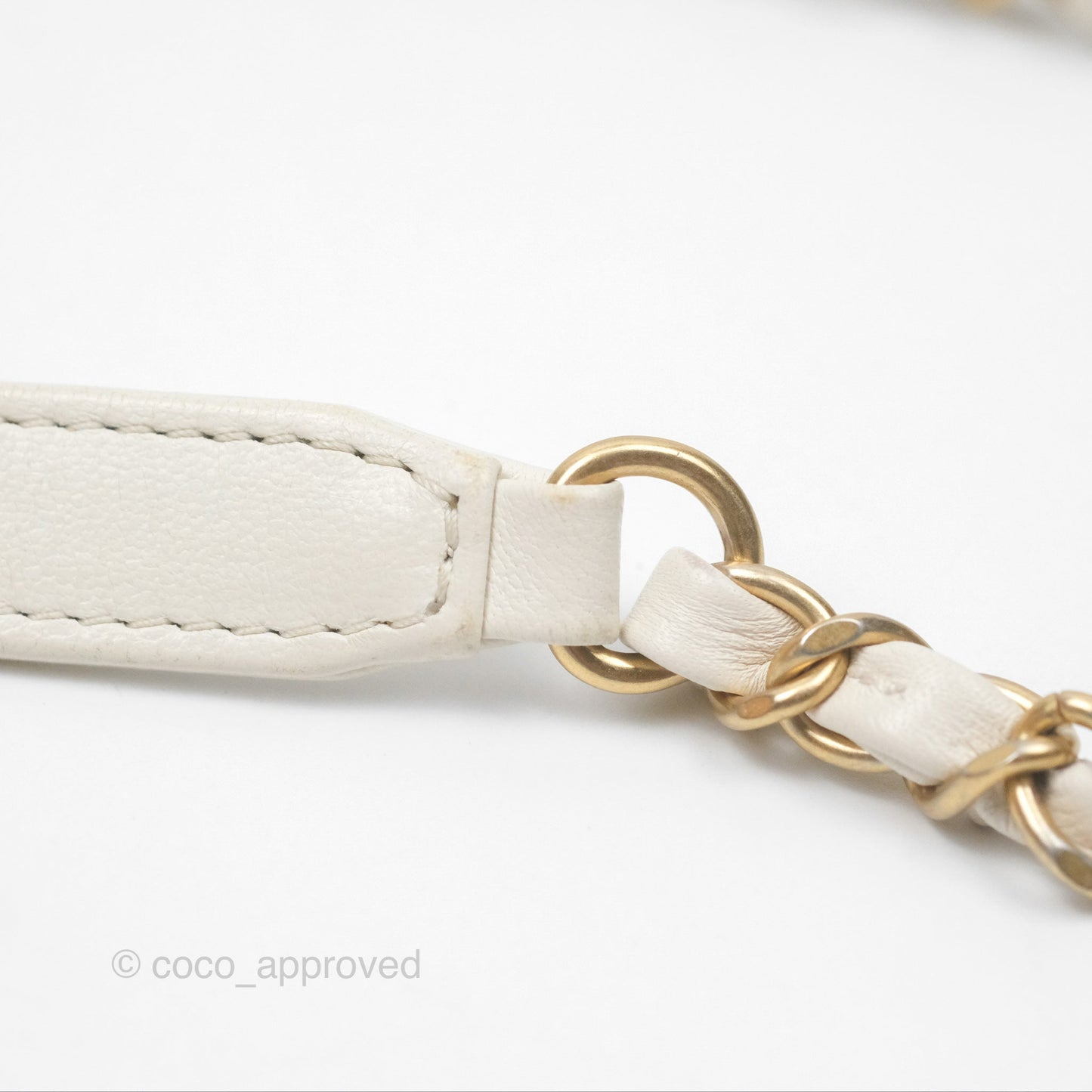 Chanel Quilted Drawstring Bucket Bag Ivory Lambskin Aged Gold Hardware