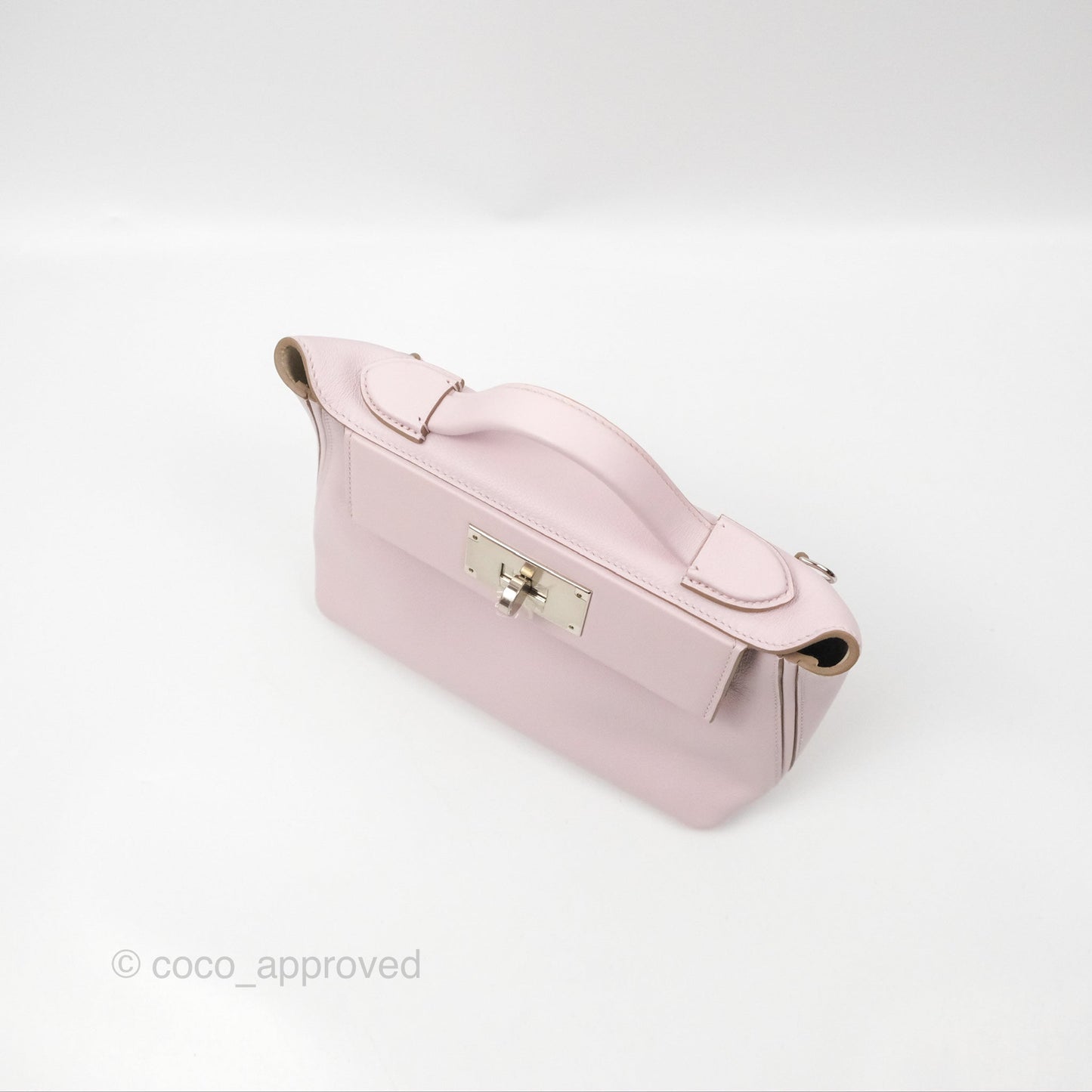 Hermès 24/24 21 Mini Mauve Pale Evercolor/Swift Palladium Hardware