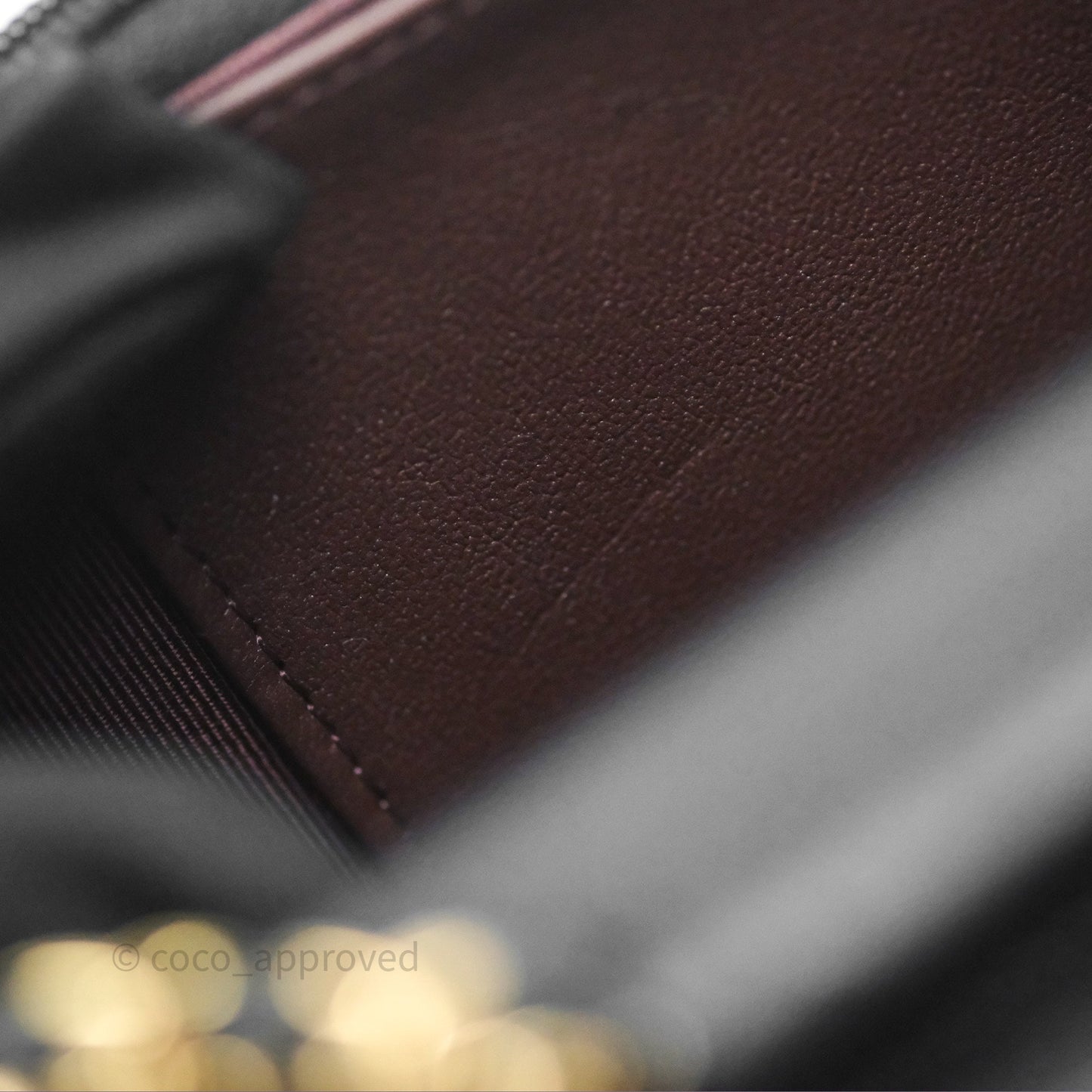 Chanel Quilted Classic Wallet on Chain WOC Black Lambskin Gold Hardware
