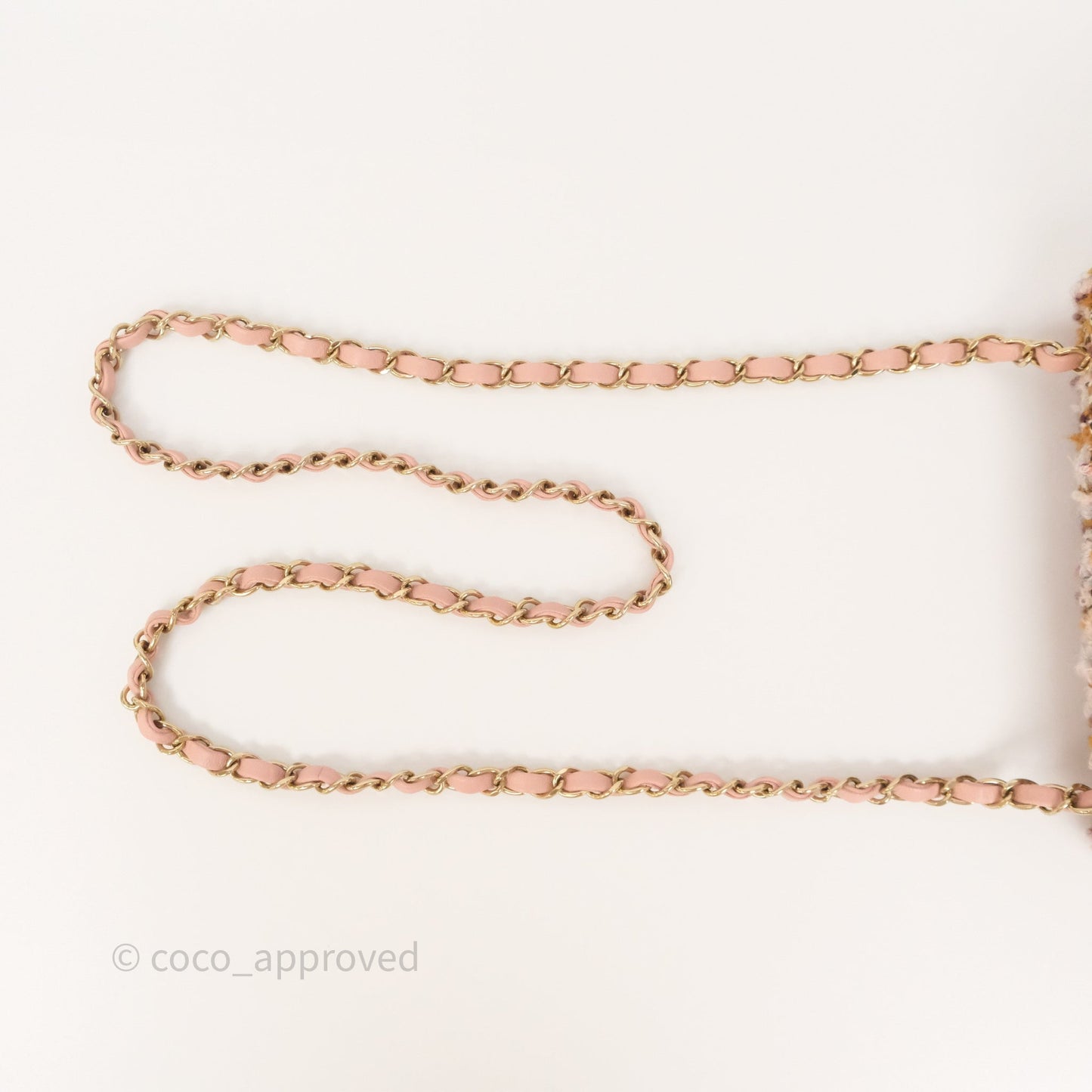 Chanel Mini Rectangular Pink Burgundy Tweed Gold Hardware 23K