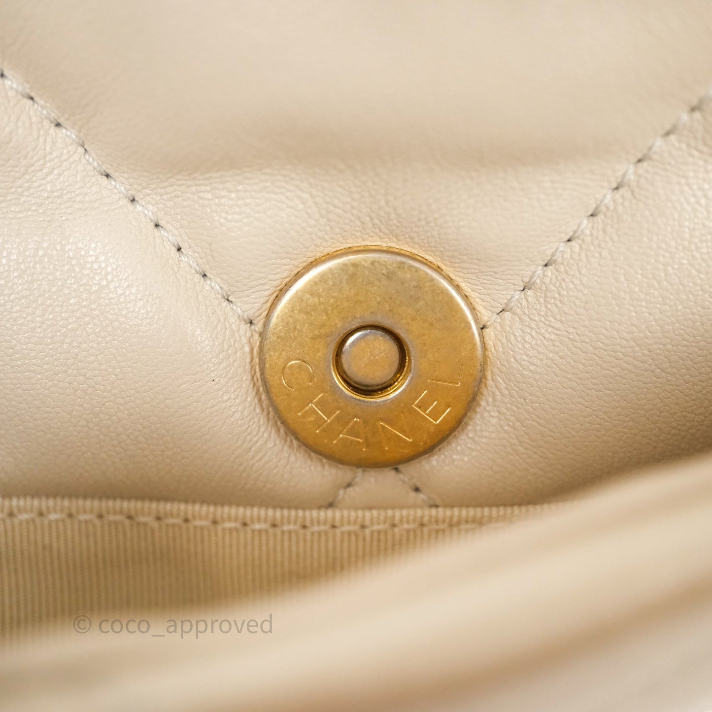 Chanel 19 Small Ivory Mixed Hardware