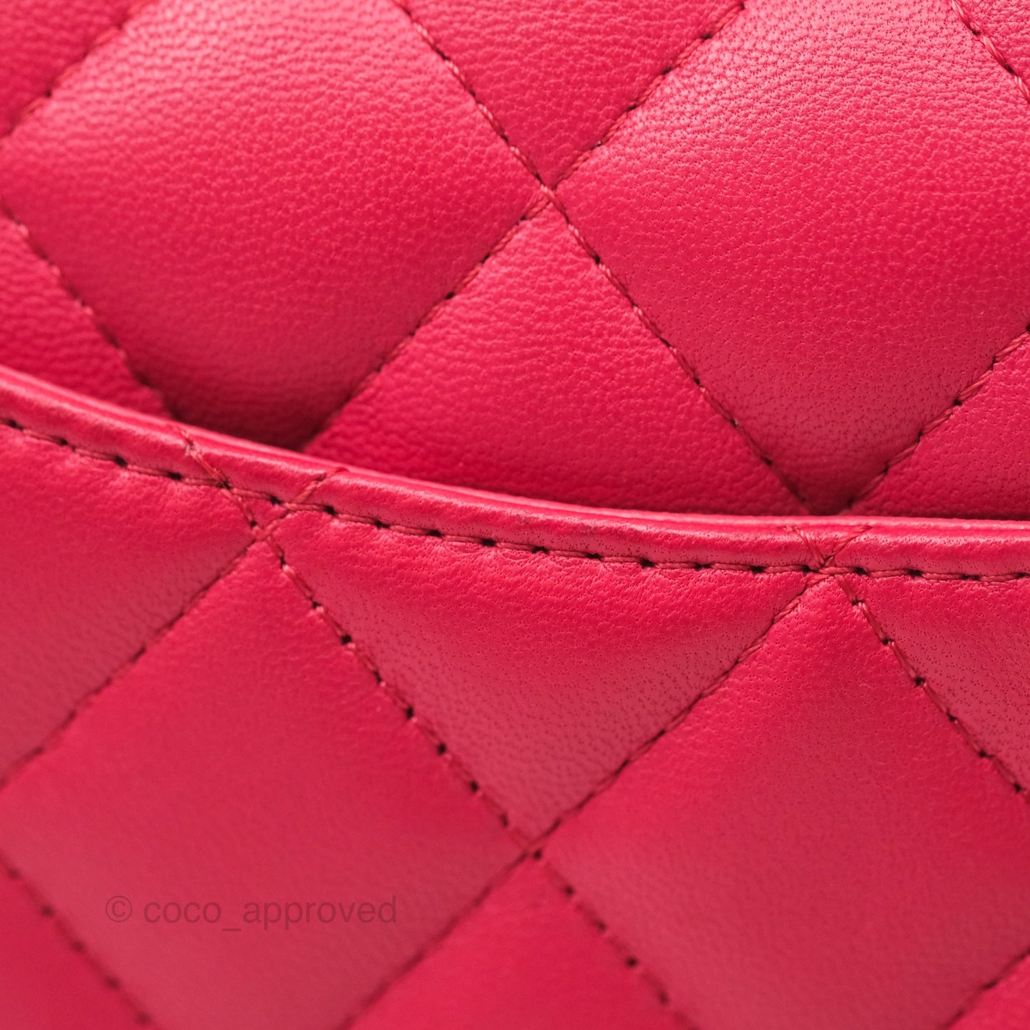 Chanel Quilted Mini Rectangular Flap Berry Red Lambskin Gold Hardware