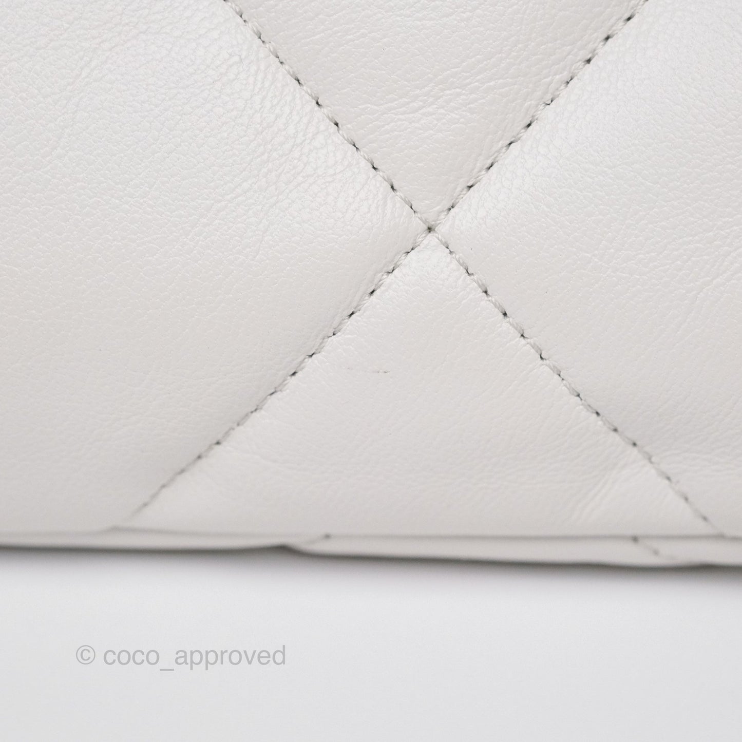 Chanel 19 Small Pearly White Mixed Hardware