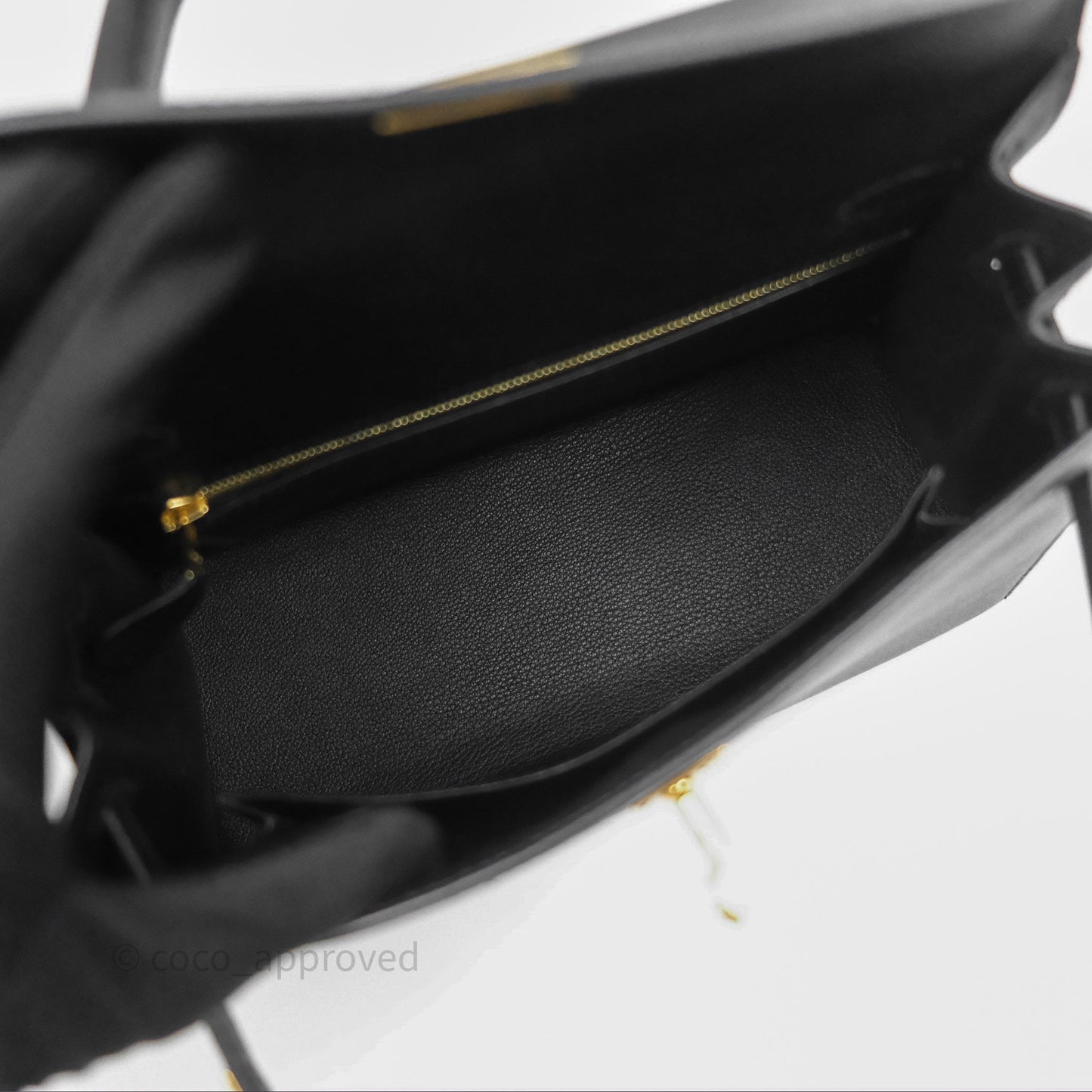 Hermès Sellier Kelly 25 Black Noir 89 Epsom Gold Hardware