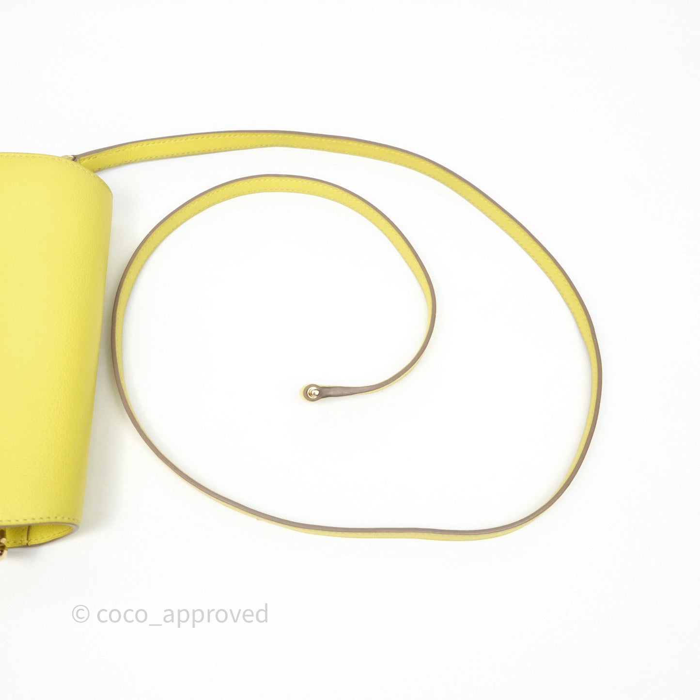 Hermès Roulis Mini 18 Lime 9R Evercolor Gold Hardware