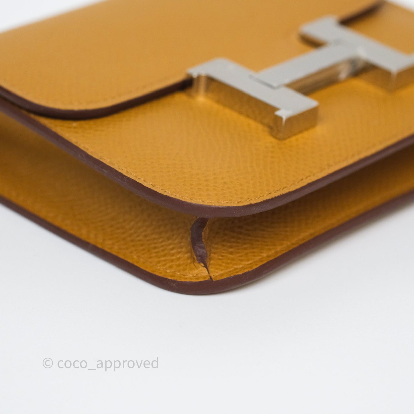 Hermès Constance Slim Wallet Sesame 2S Epsom Palladium Hardware