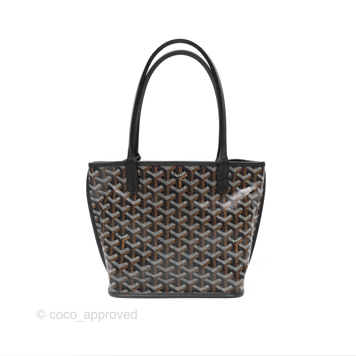 Goyard Anjou Mini Bag Goyardine Canvas Black