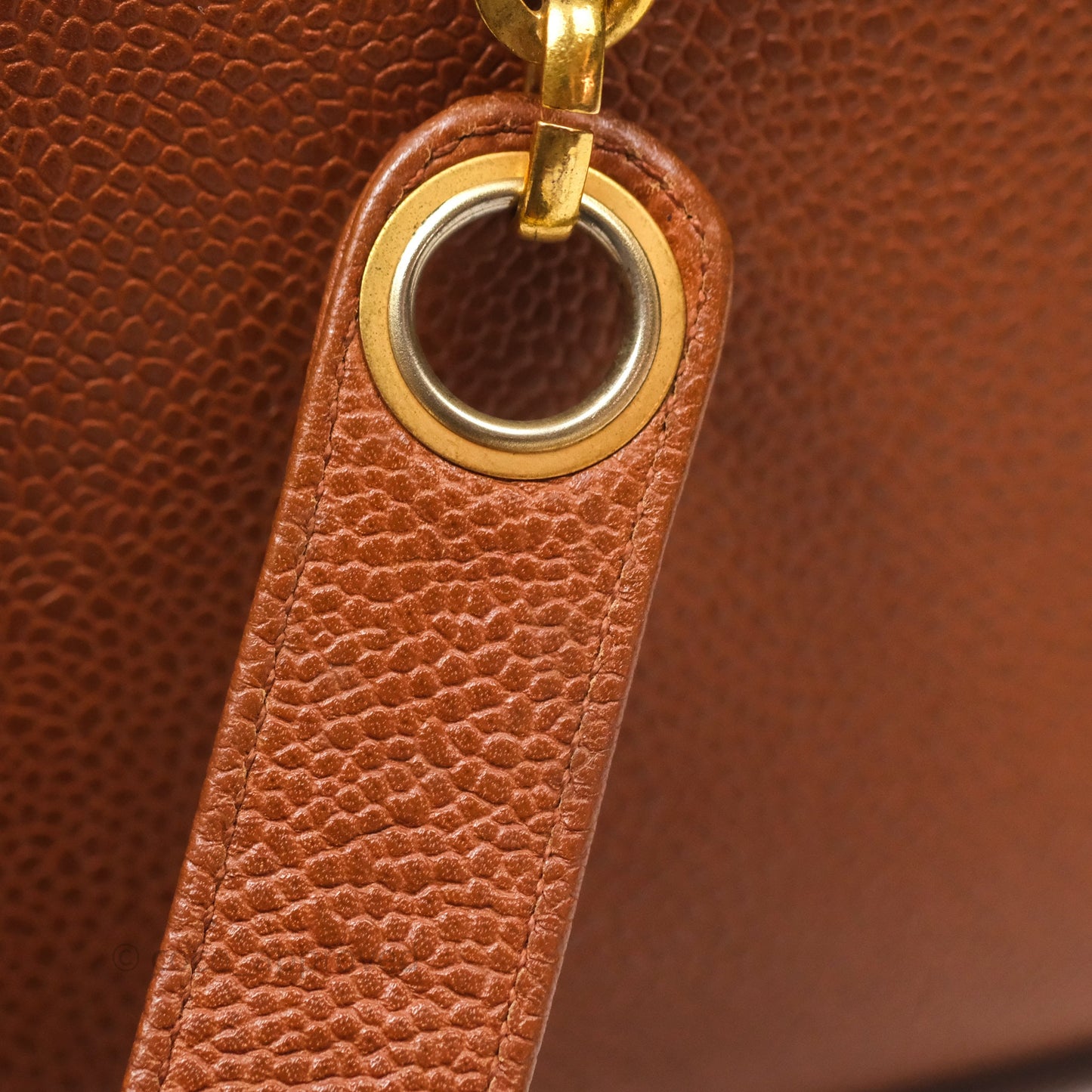 Chanel Vintage Tote Caramel Caviar 24K Gold Hardware