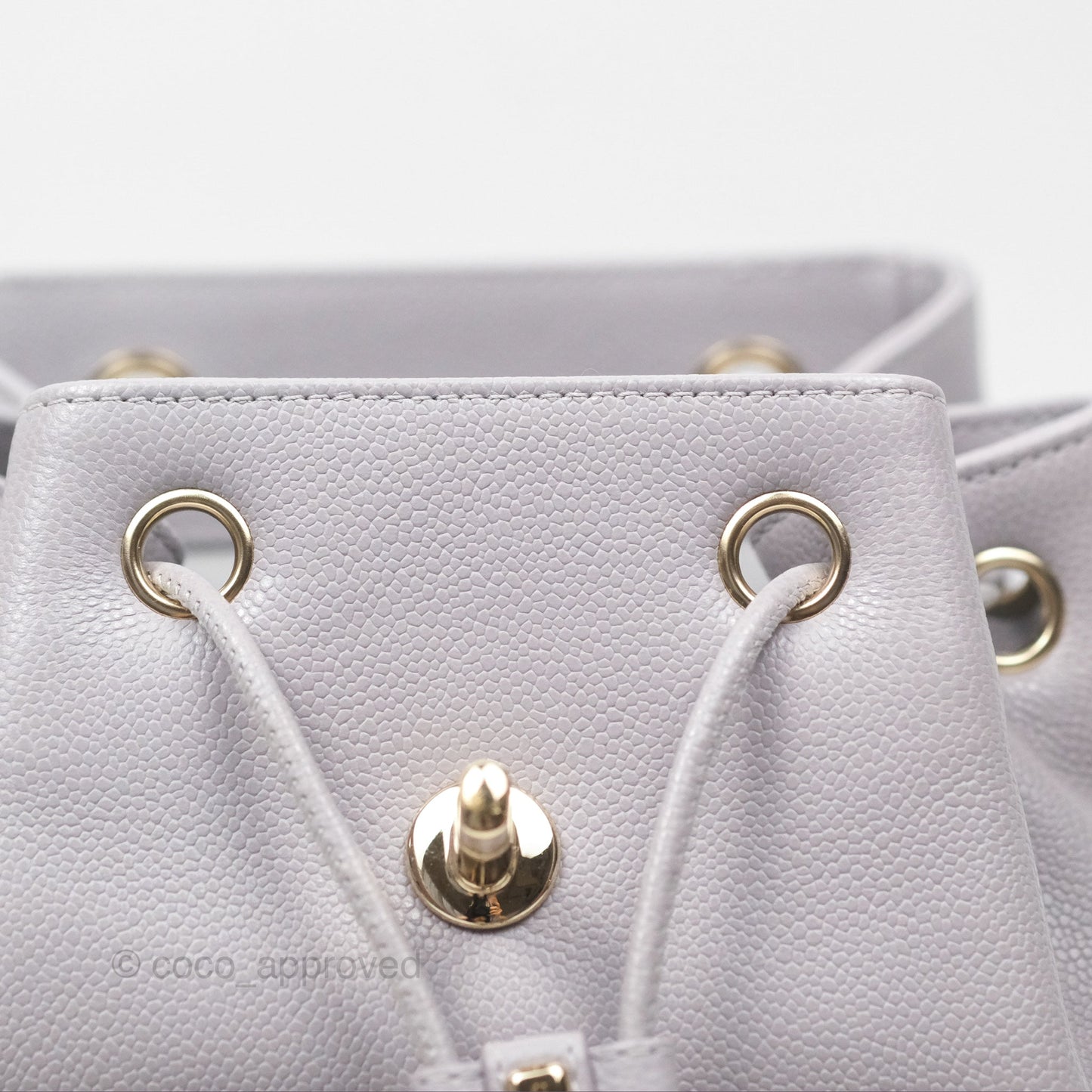 Chanel Mini Business Affinity Backpack Grey Caviar Gold Hardware 22B