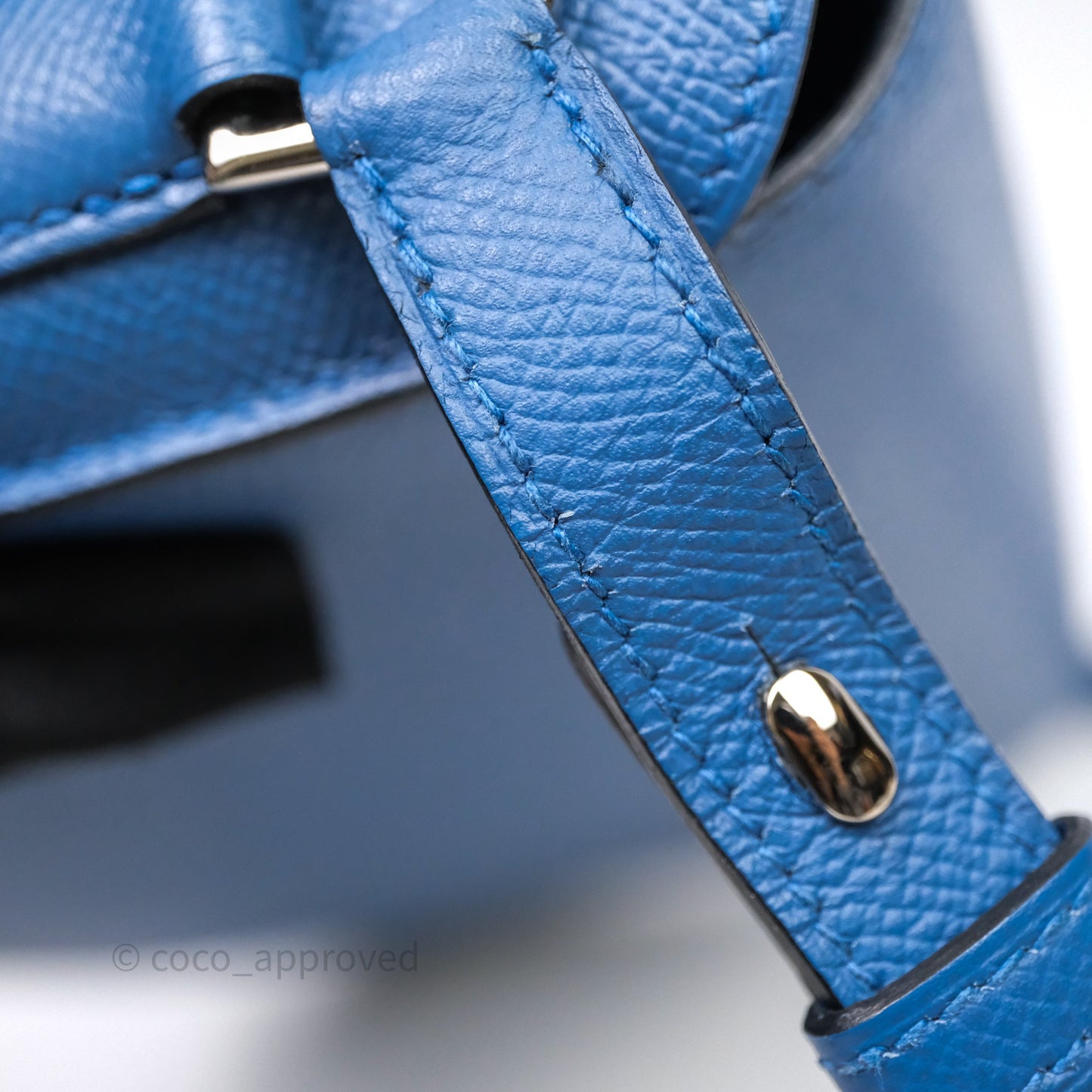 Hermès Cherche-Midi R2 Bleu Agate Epsom Palladium Hardware