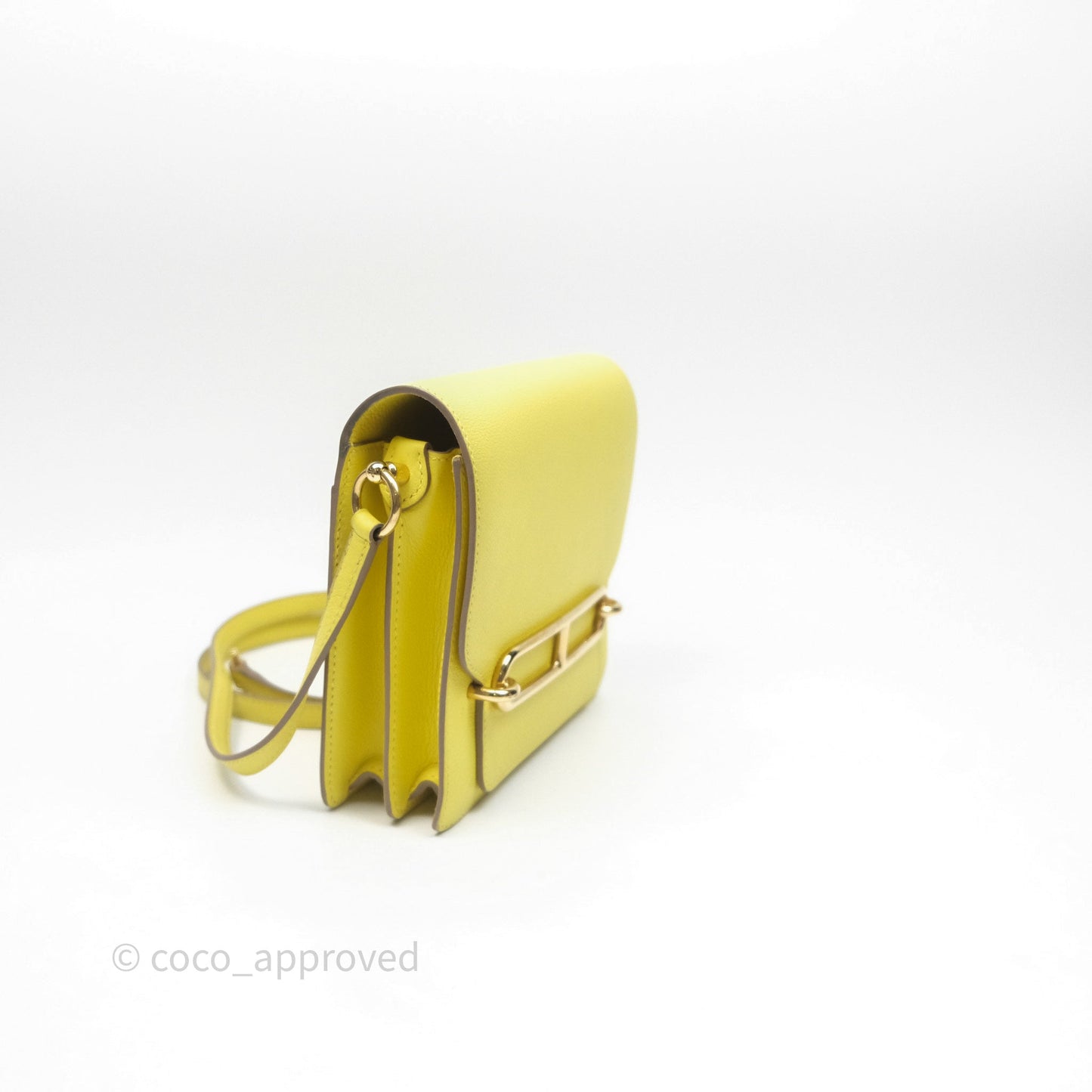 Hermès Roulis Mini 18 Lime 9R Evercolor Gold Hardware
