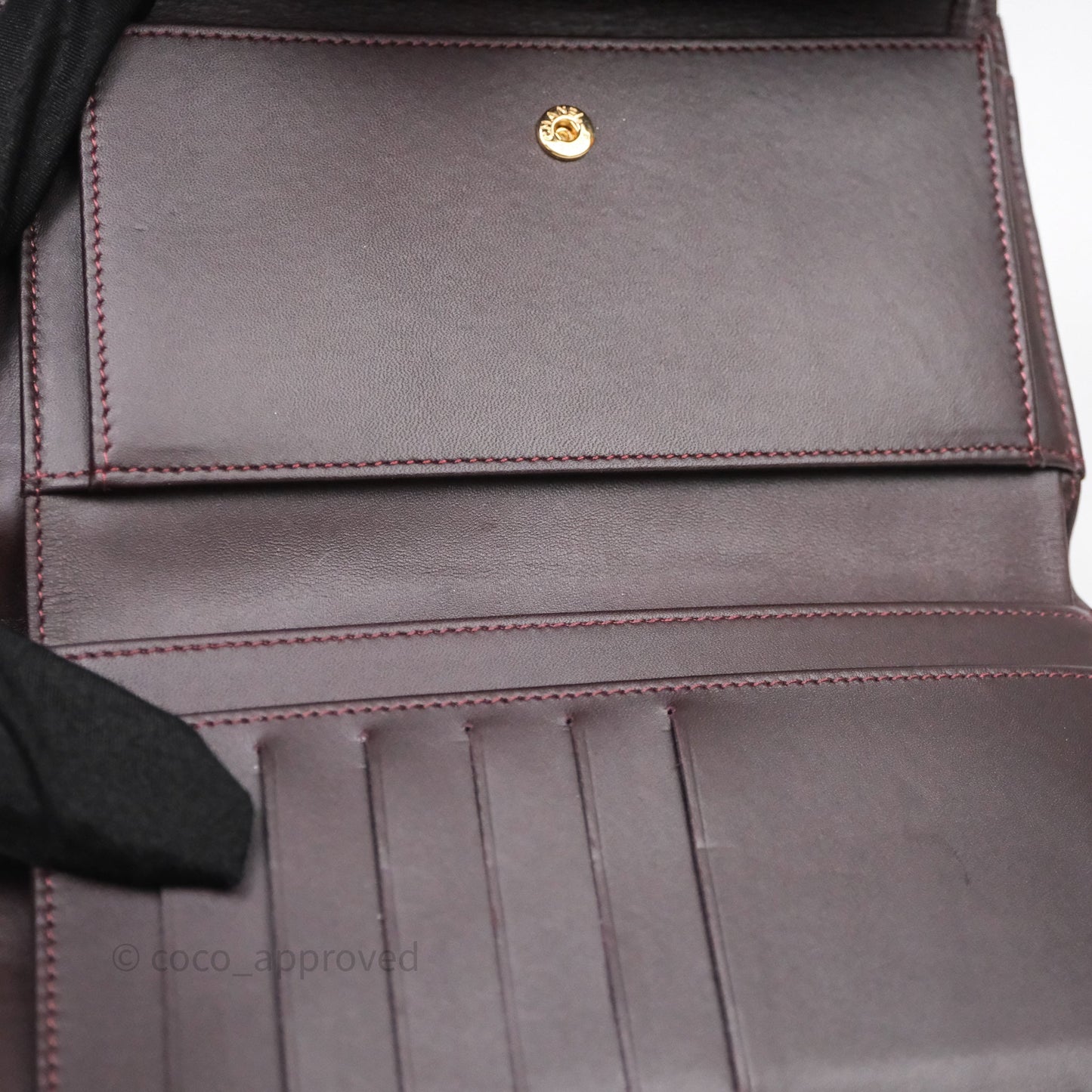 Chanel Quilted Long Wallet Black Caviar Gold Hardware