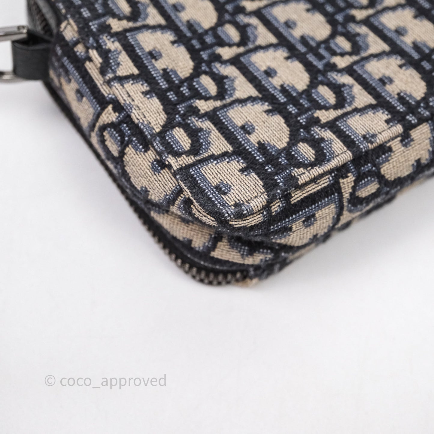 Dior Men's Crossbody Pouch Bag Blue Oblique Canvas