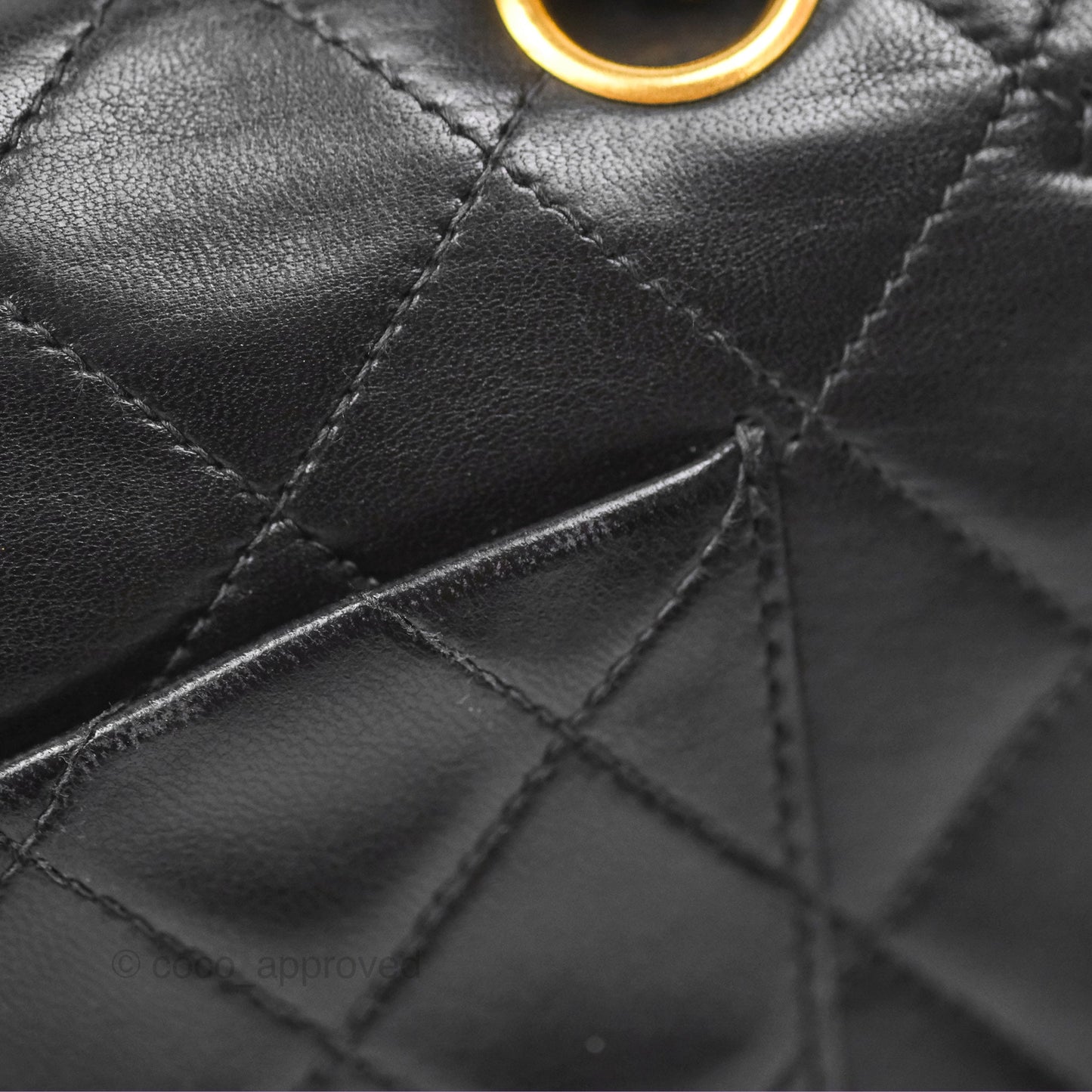 Chanel Classic Vintage Small Flap Black Lambskin 24K Gold Hardware
